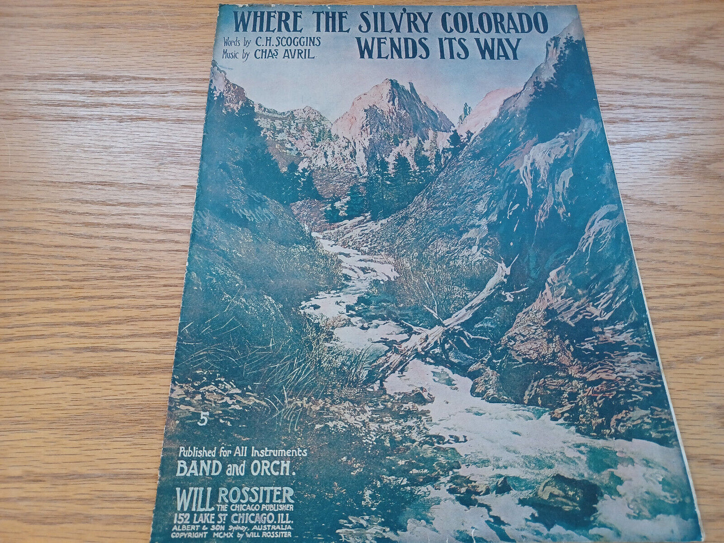 Where The Silv'Ry Colorado Wends Its Way C H Scoggins Chas Avril 1904