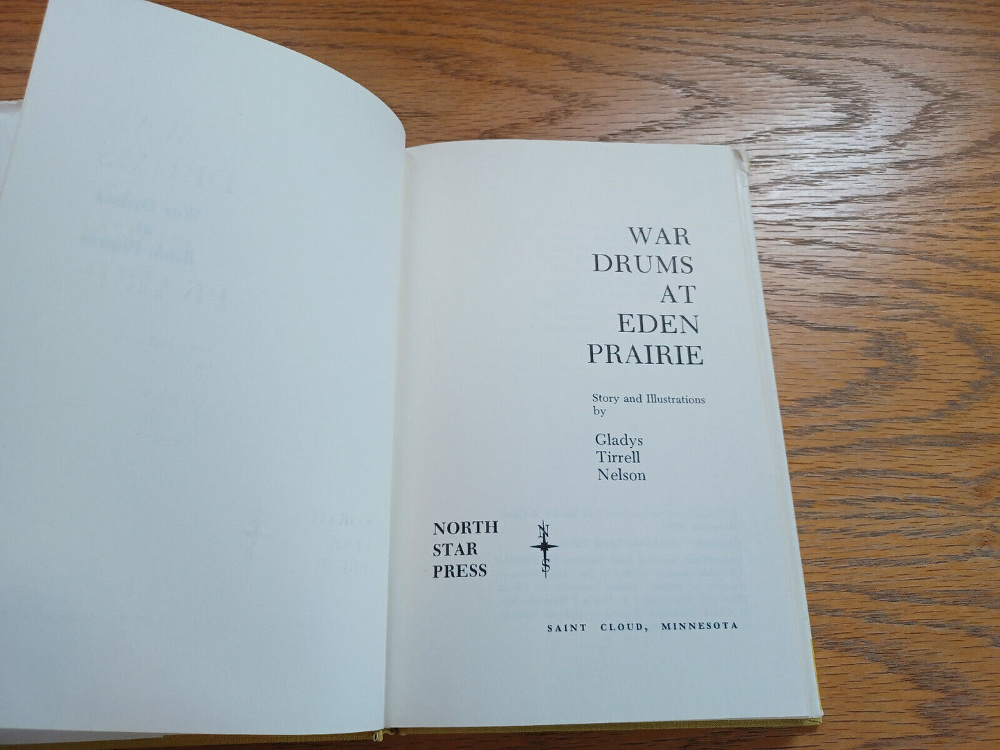 War Drums at Eden Prairie Gladys Tirrell Nelson 1976 Hardcover Dust Jacket North