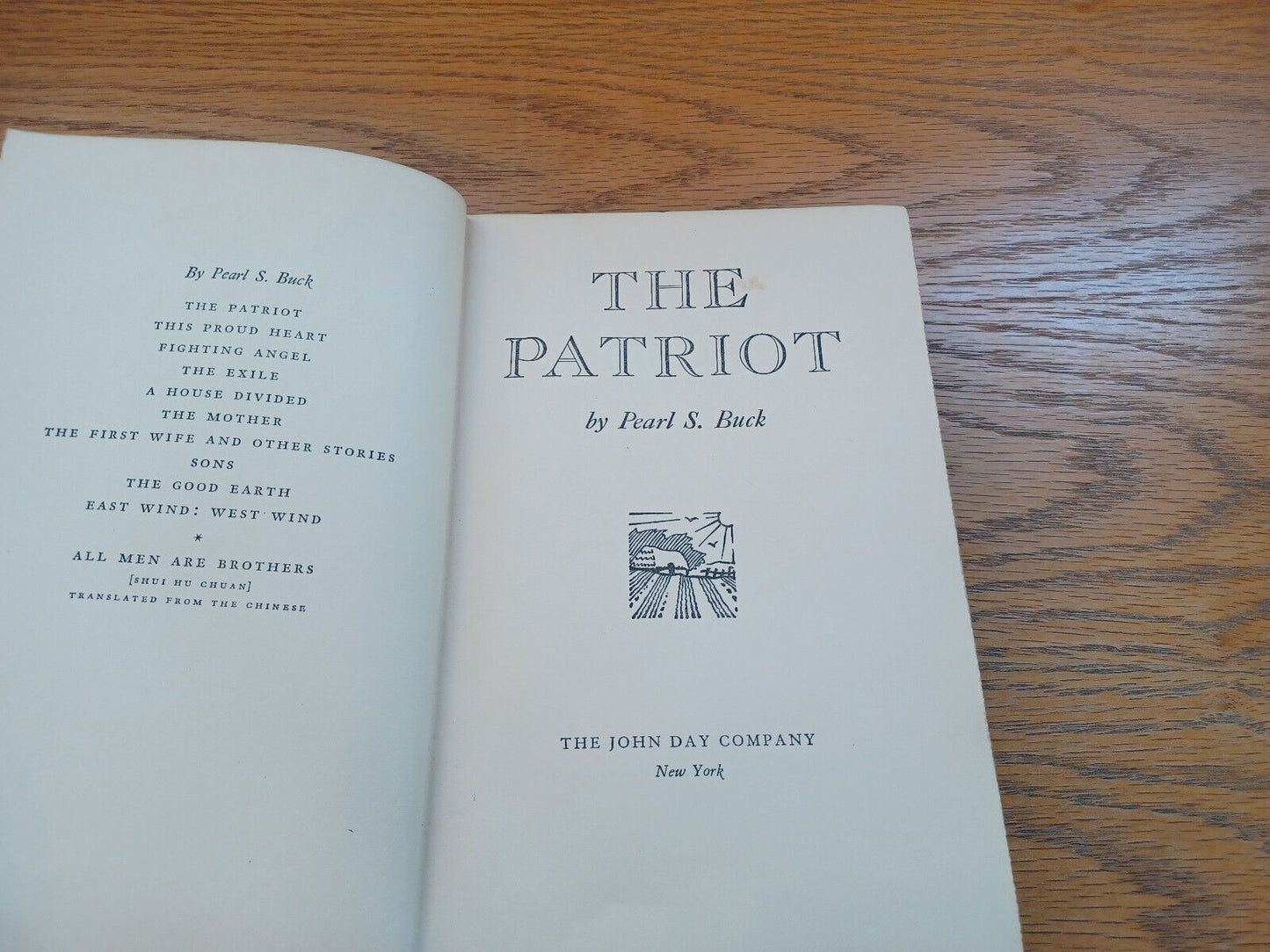 The Patriot Pearl S Buck 1939 John Day