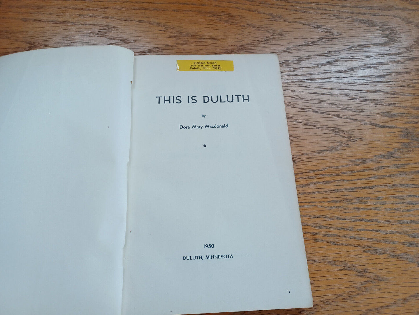 This Is Duluth Dora Mary MacDonald 1950 Paperback Central High School Printing D