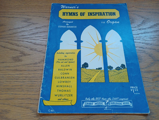 Warner'S Hymns Of Inspiration For Organ Stephen Baranoski 1959