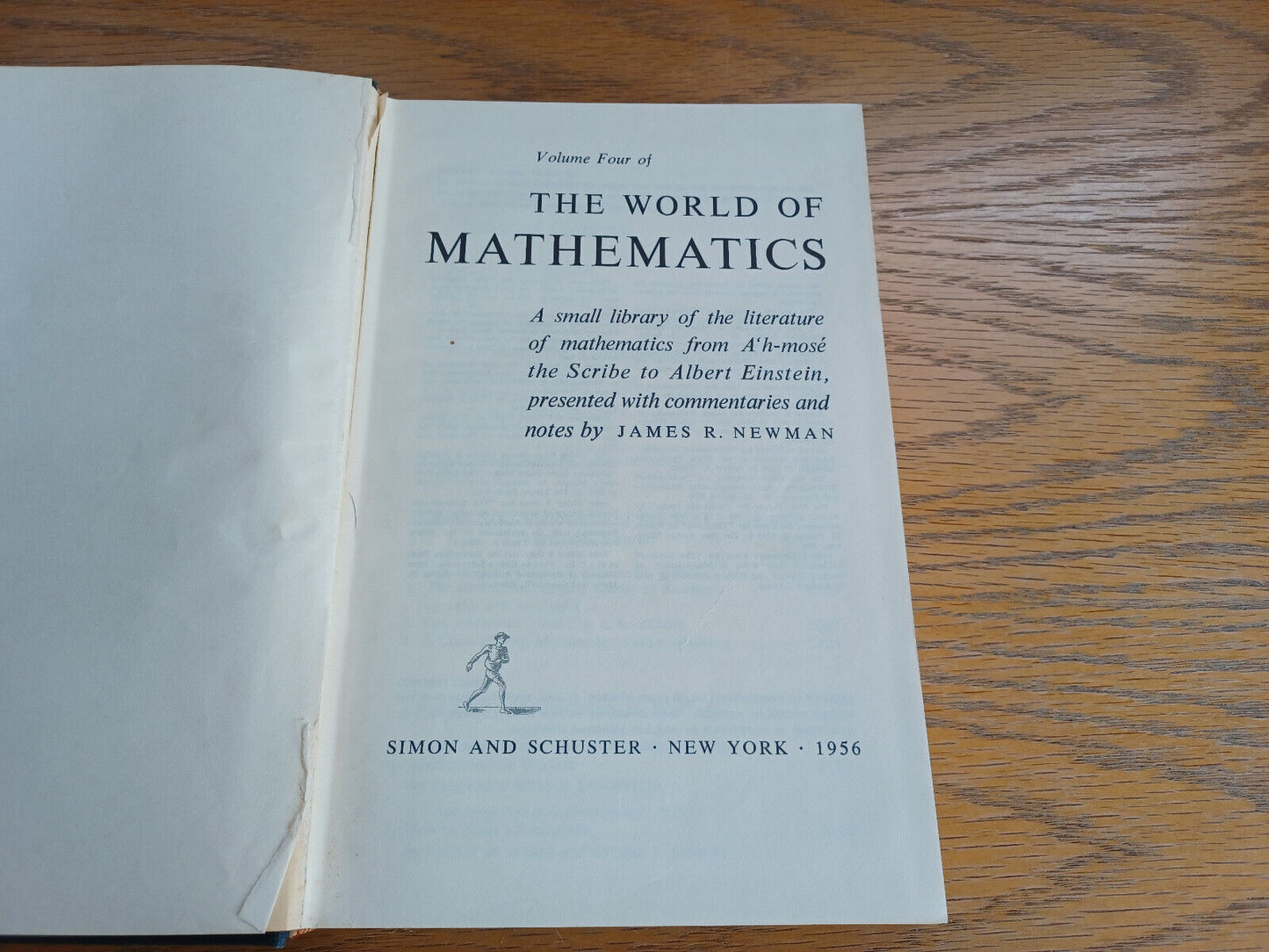 The World of Mathematics Volume Four James R Newman 1956 Simon and Schuster