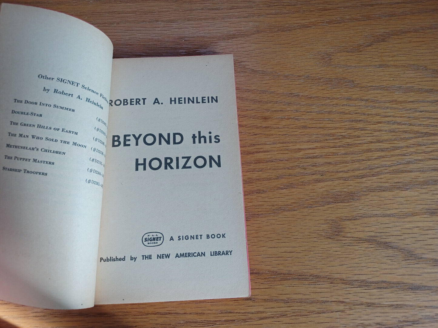 Beyond This Horizon Robert a Heinlein 1964 Signet New American Library