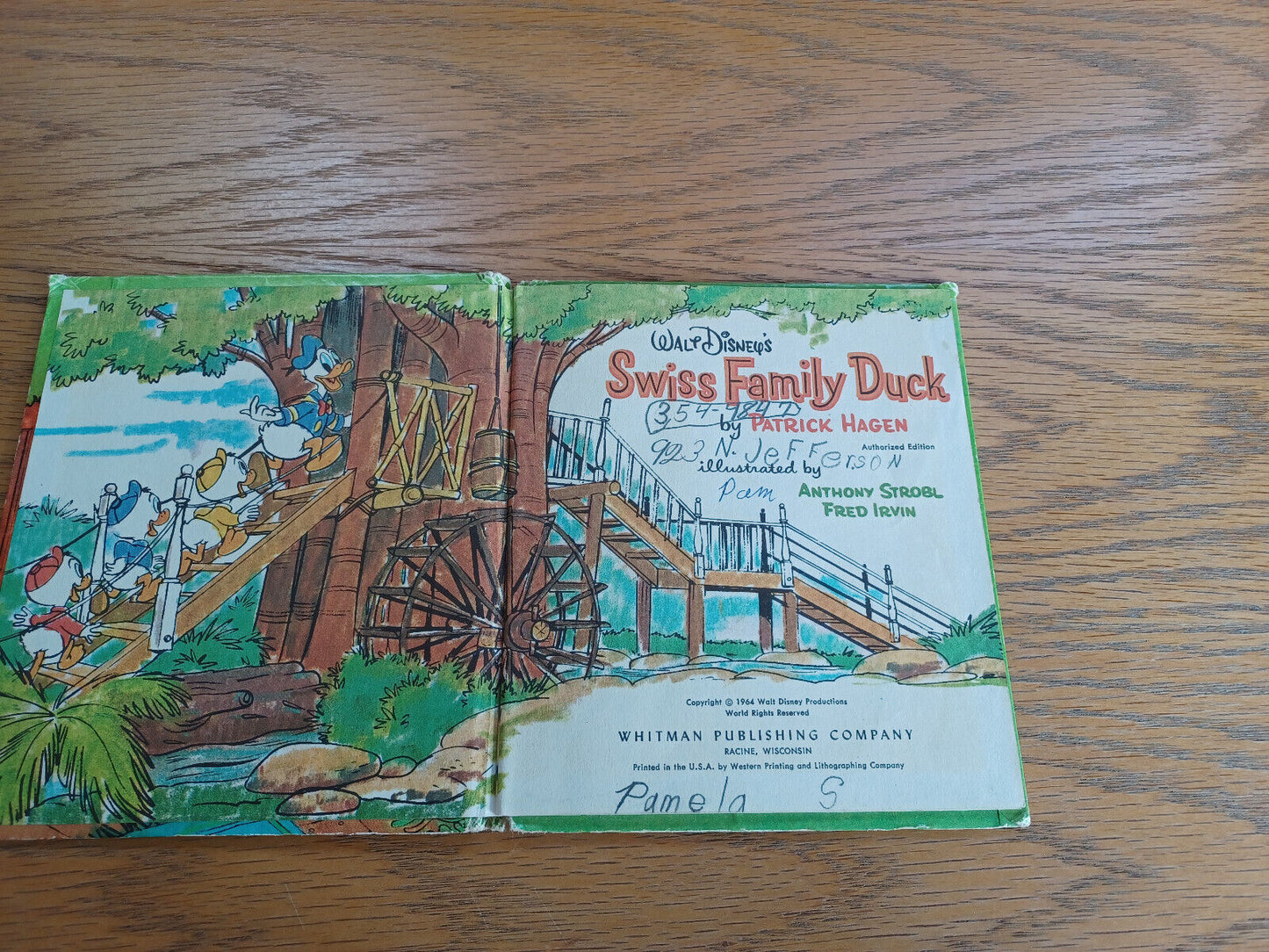 Walt Disney Swiss Family Duck Patrick Hagen 1964 Hardcover Whitman