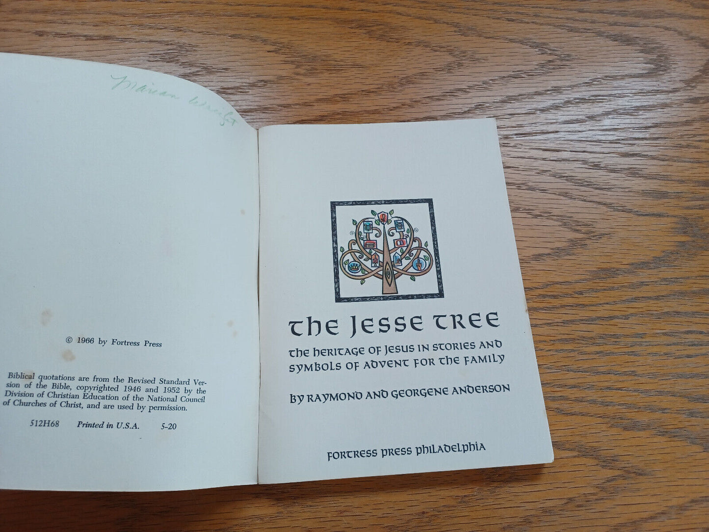 The Jesse Tree Raymond and Georgene Anderson 1966 Paperback Fortress Press