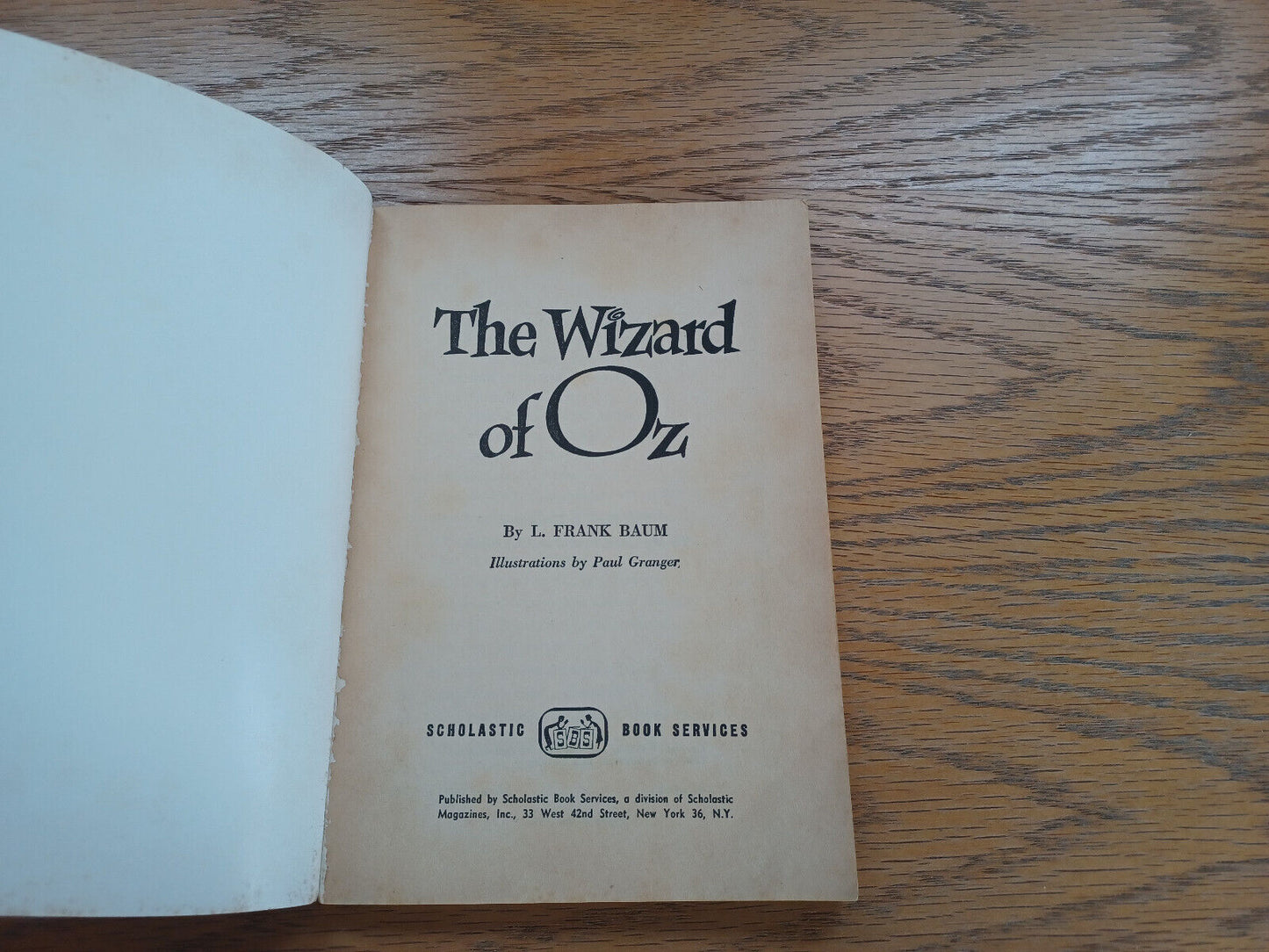 The Wizard of Oz L Frank Baum 1962 Paperback Scholastic