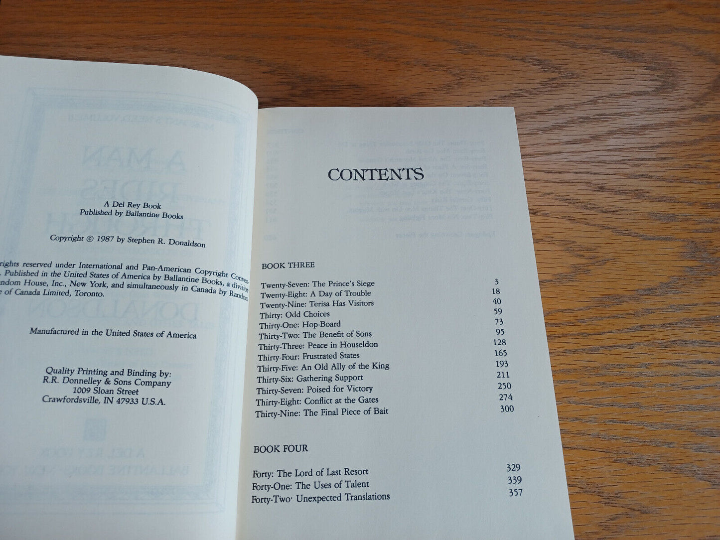 A Man Rides Through Stephen R Donaldson 1987 Del Rey Book Ballantine Books