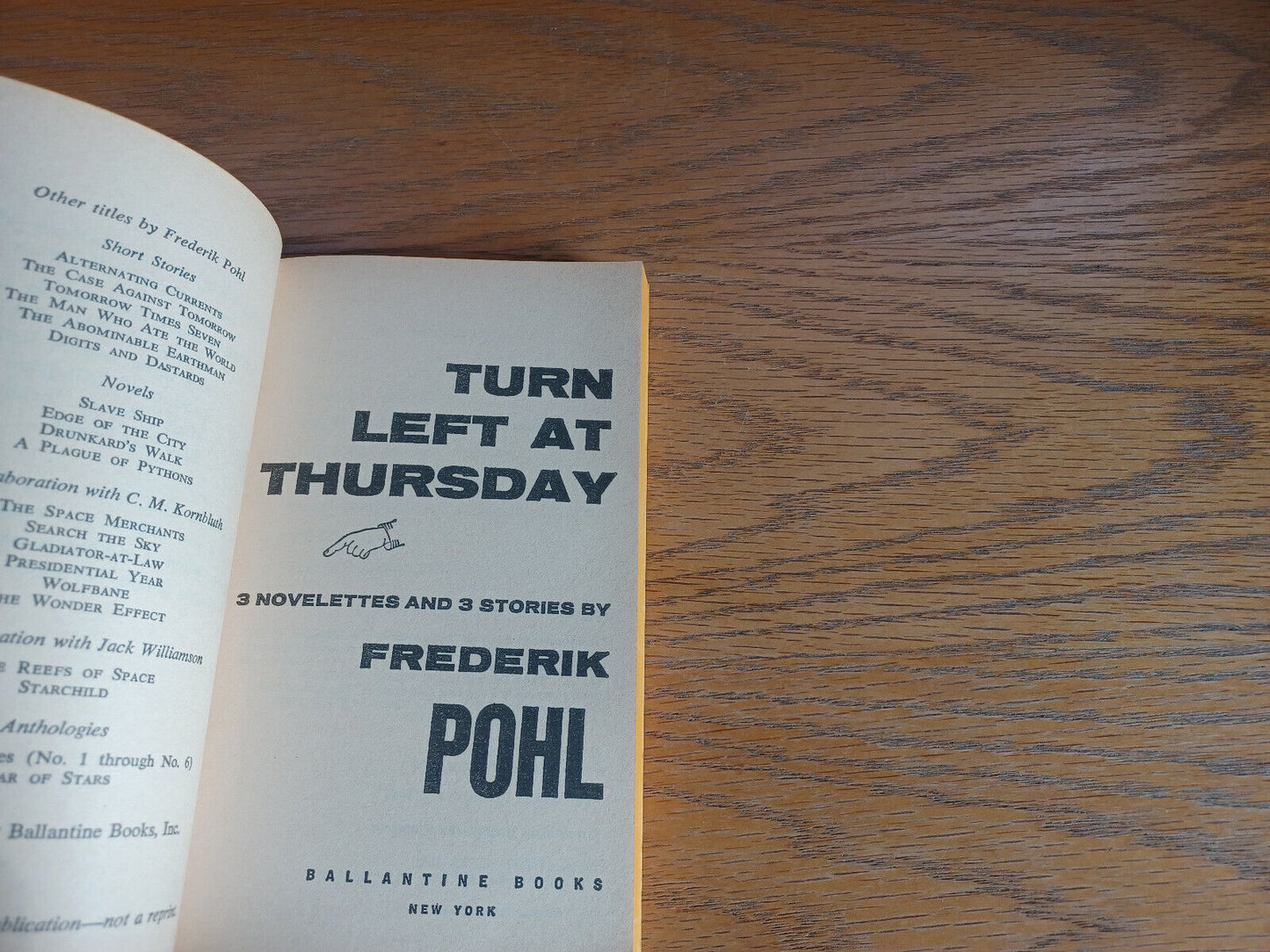 Turn Left at Thursday Frederik Pohl 1969 Paperback Ballantine Books