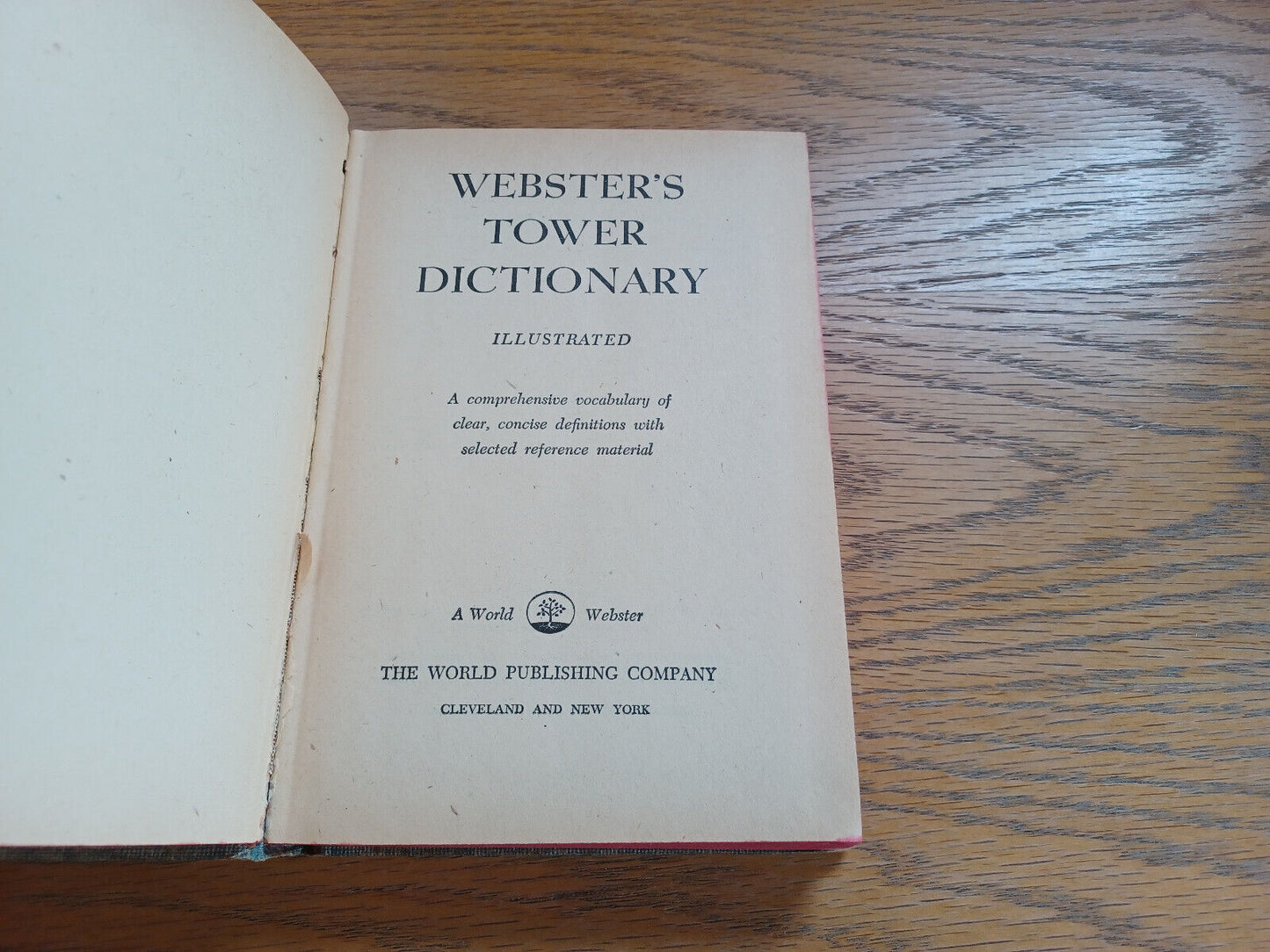 Webster’s Tower Dictionary 1956 Hardcover World Publishing