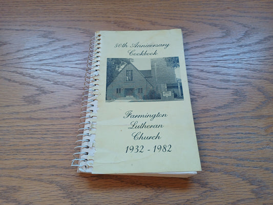 50Th Anniversary Cookboo Farmington Lutheran Church 1932-1982 Mn