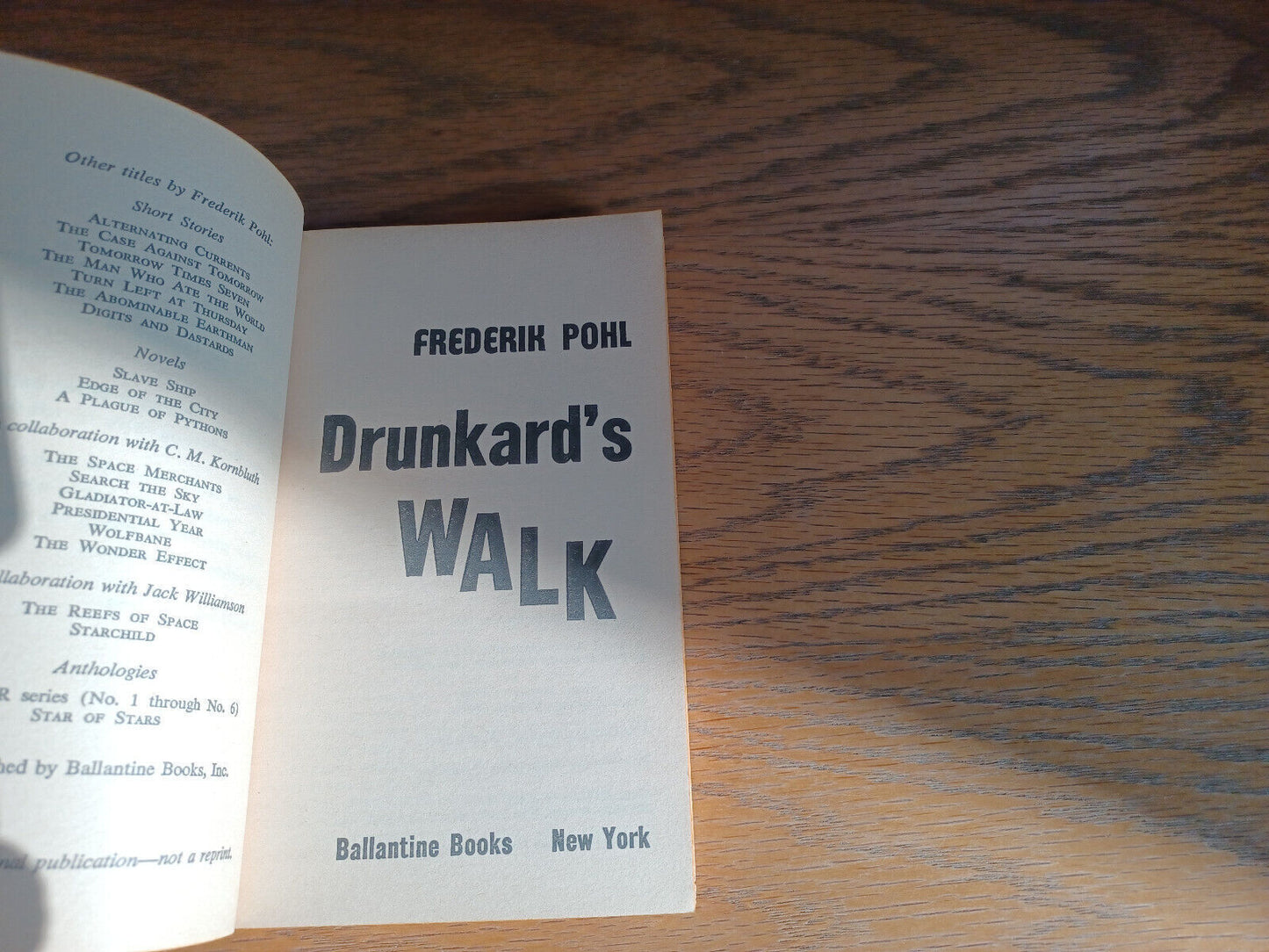 Drunkard’s Walk Frederik Pohl 1969 Paperback Ballantine Books