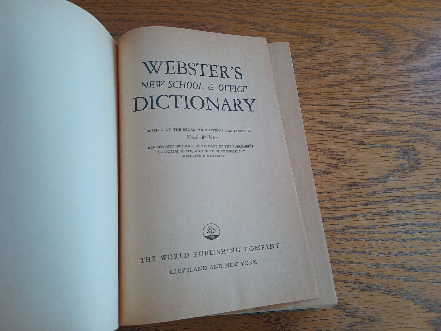 Webster’s New School & Office Dictionary 1962 Noah Webster Hardcover World