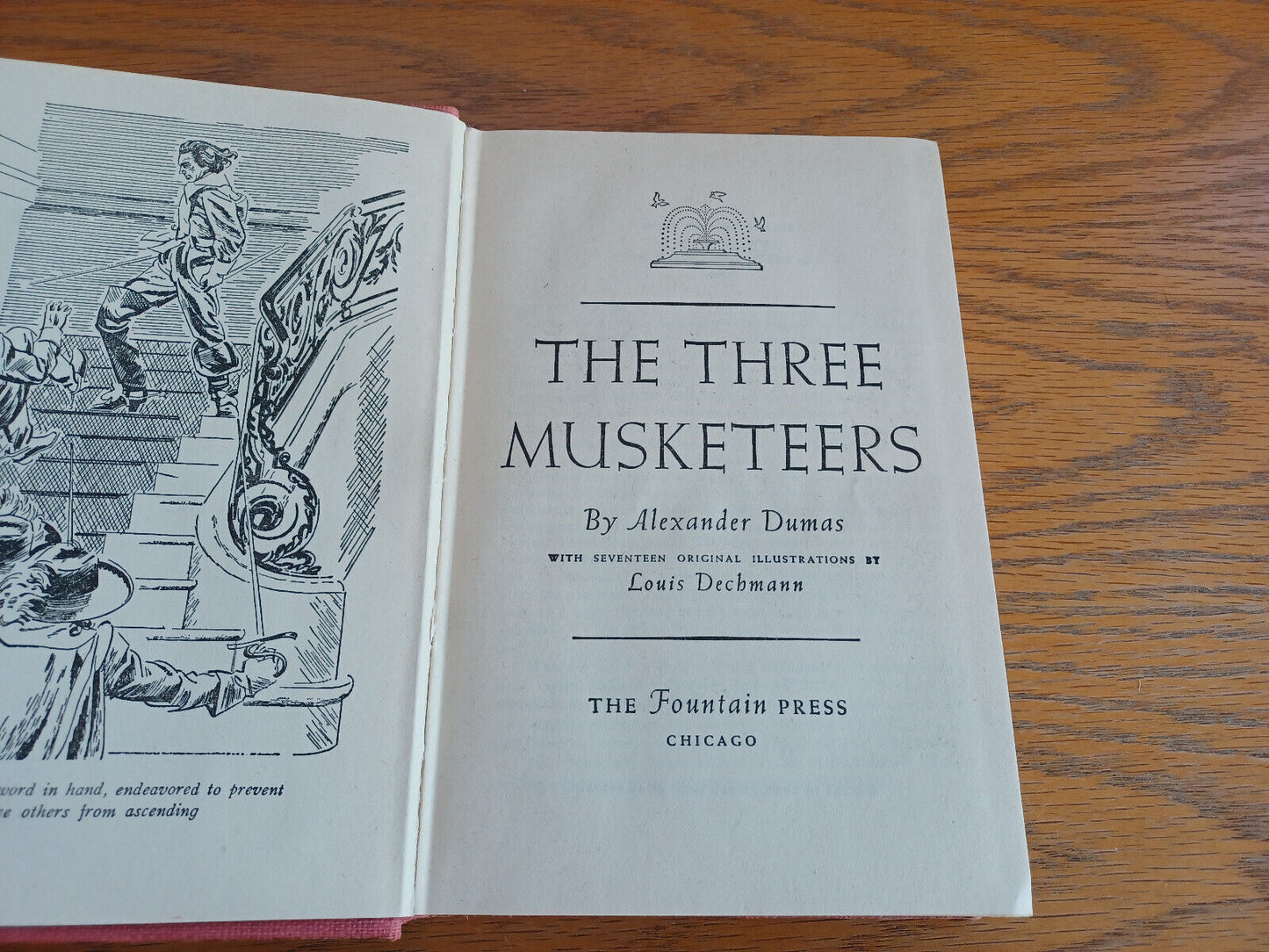 The Three Musketeers Alexander Dumas 1949 Hardcover Fountain Press