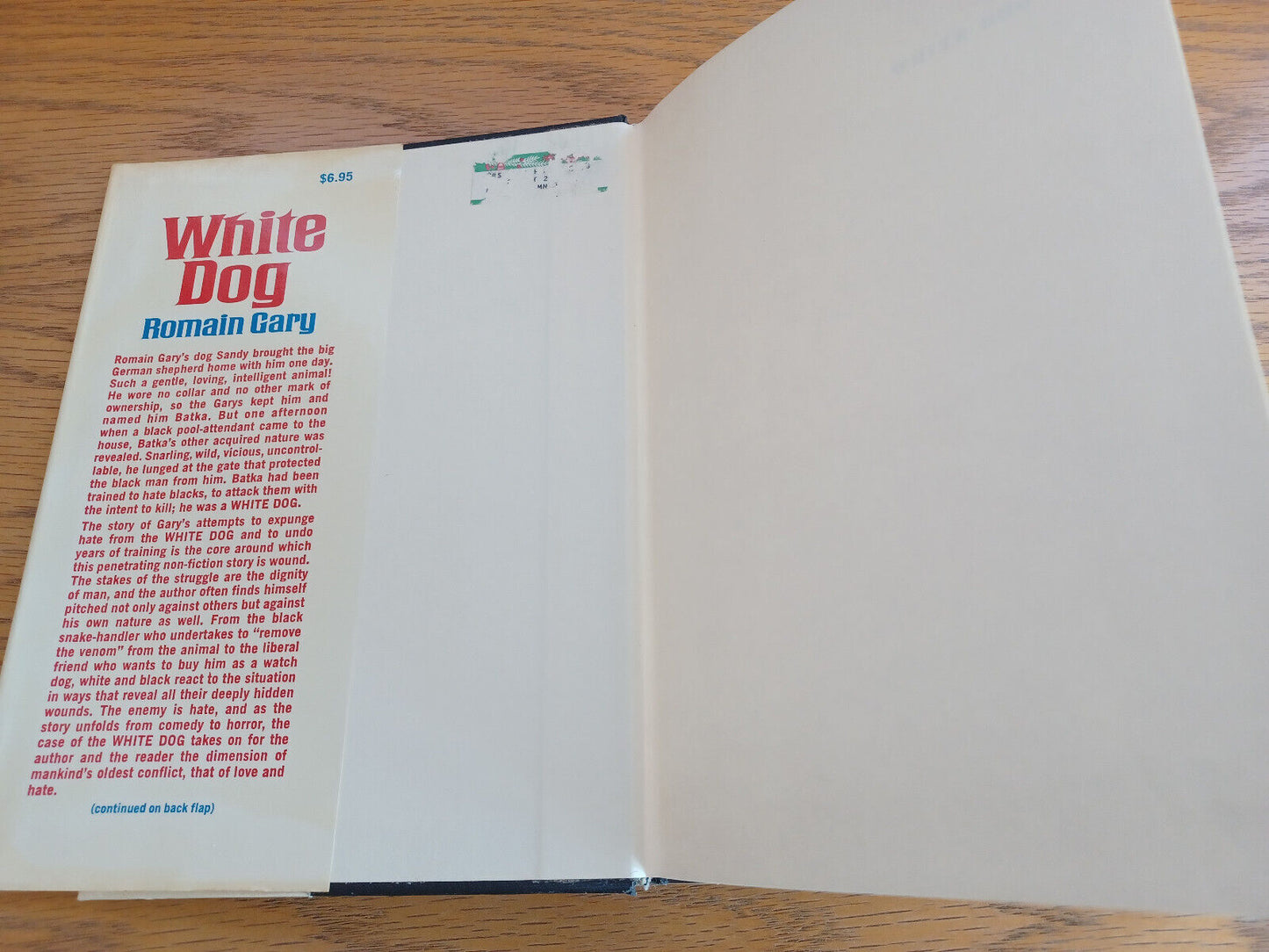 White Dog Romain Gary 1970 Hardcover Dust Jacket World Publishing