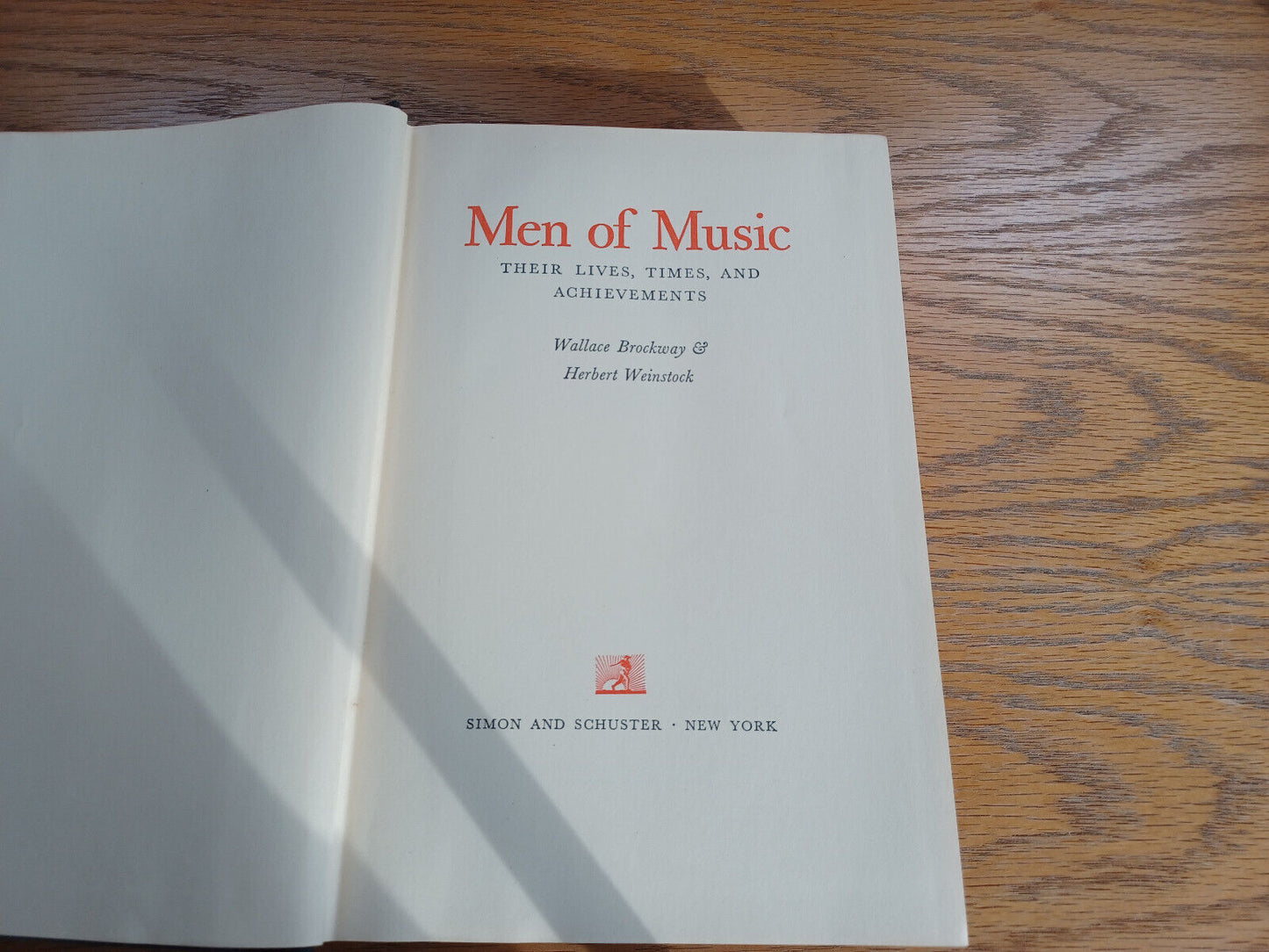 Men of Music Wallace Brockway & Herbert Weinstock 1939 Hardcover Simon and Schus