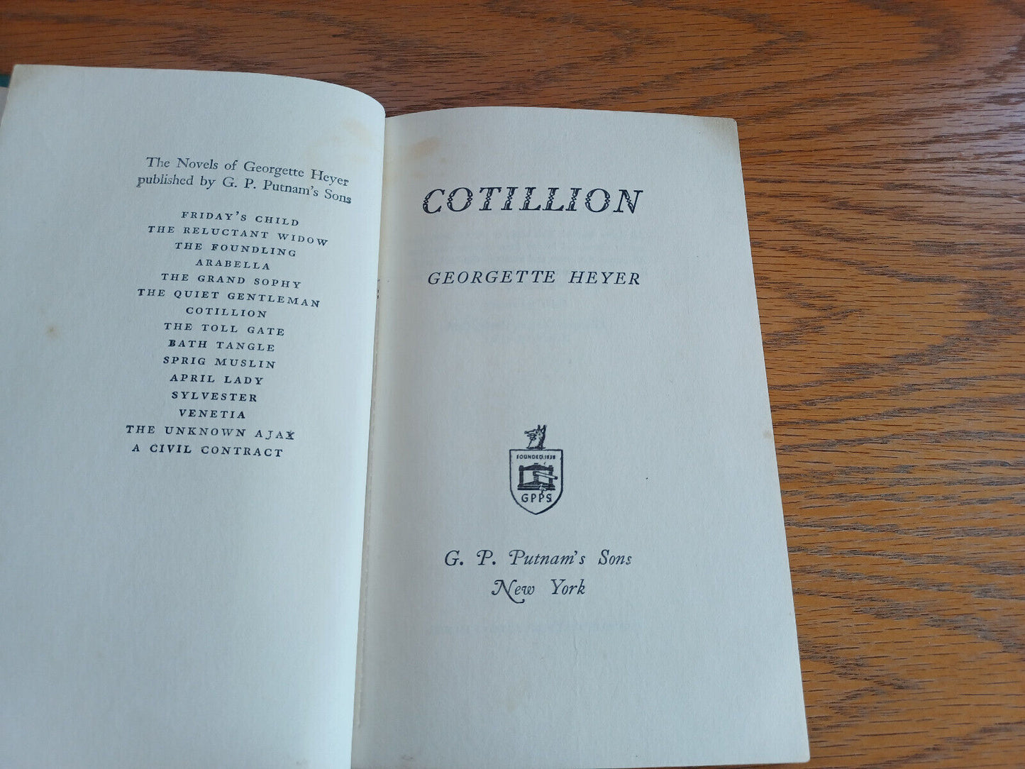 Cotillion Georgette Heyer 1953 G P Putnam’s Sons Hardcover