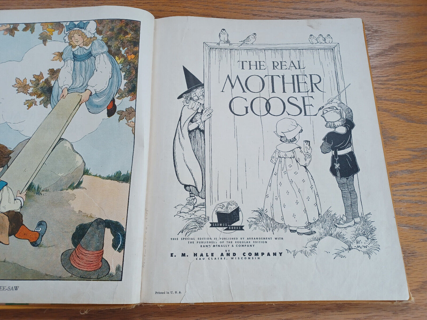 The Real Mother Goose 1945 Cadmus Books Hardcover E M Hale