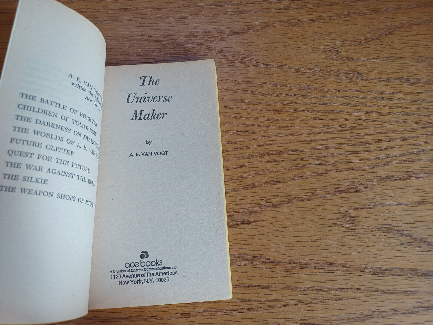 The Universe Maker a E Van Vogt 1953 Paperback Ace Books