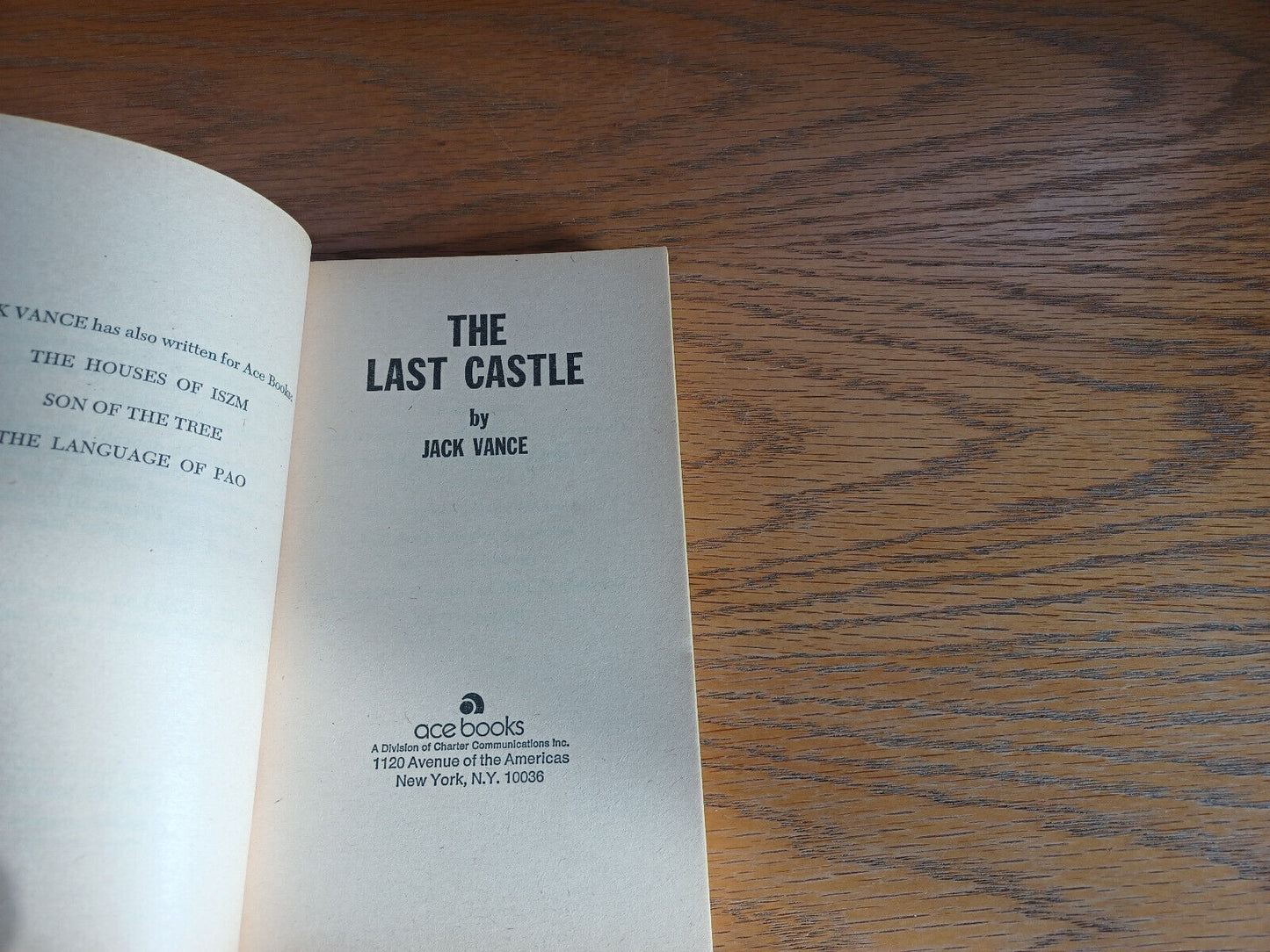 The Last Castle Jack Vance 1973 Paperback Ace Books