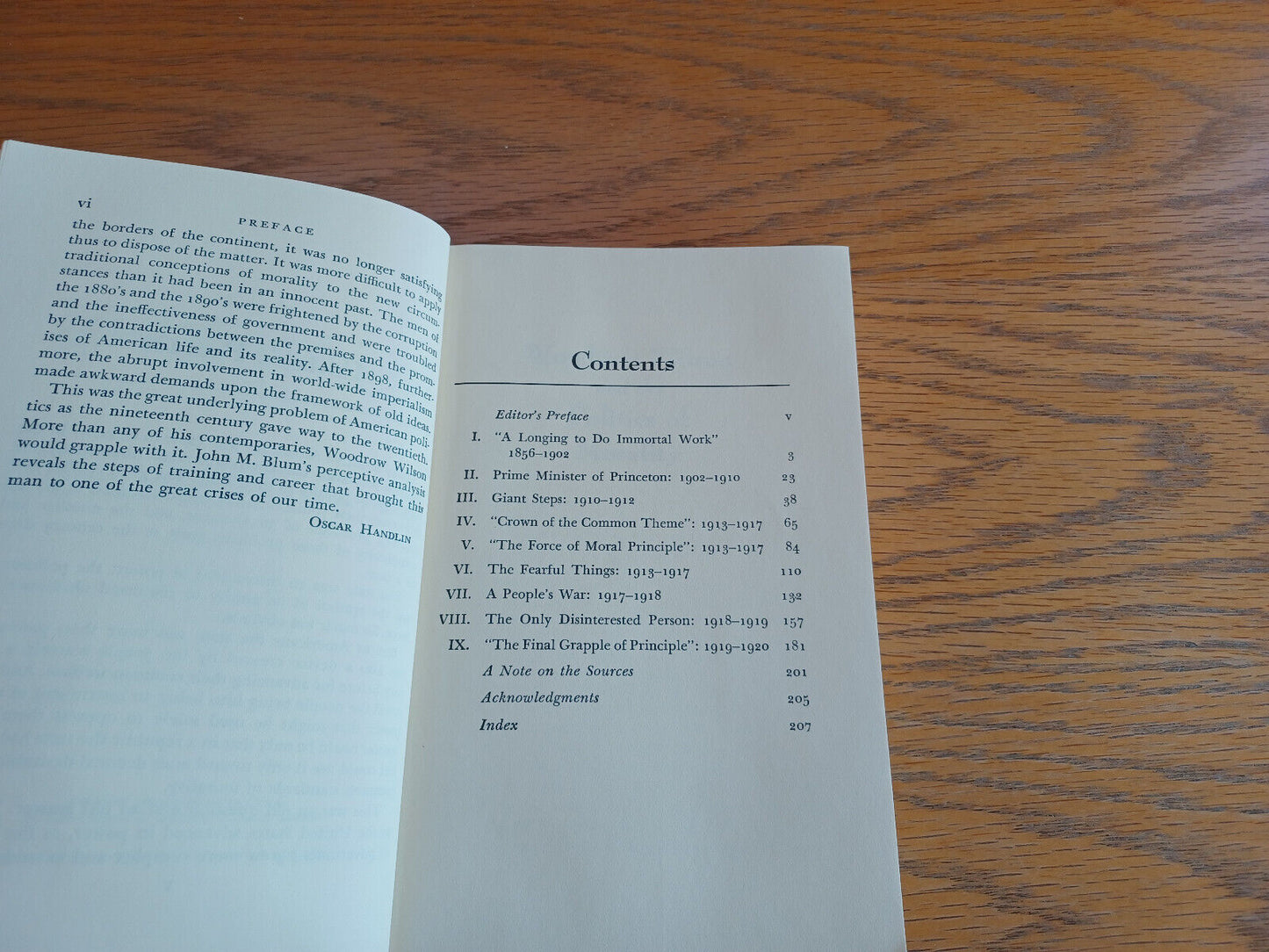 Woodrow Wilson and the Politics of Morality John Morton Blum 1956 Paperback Litt