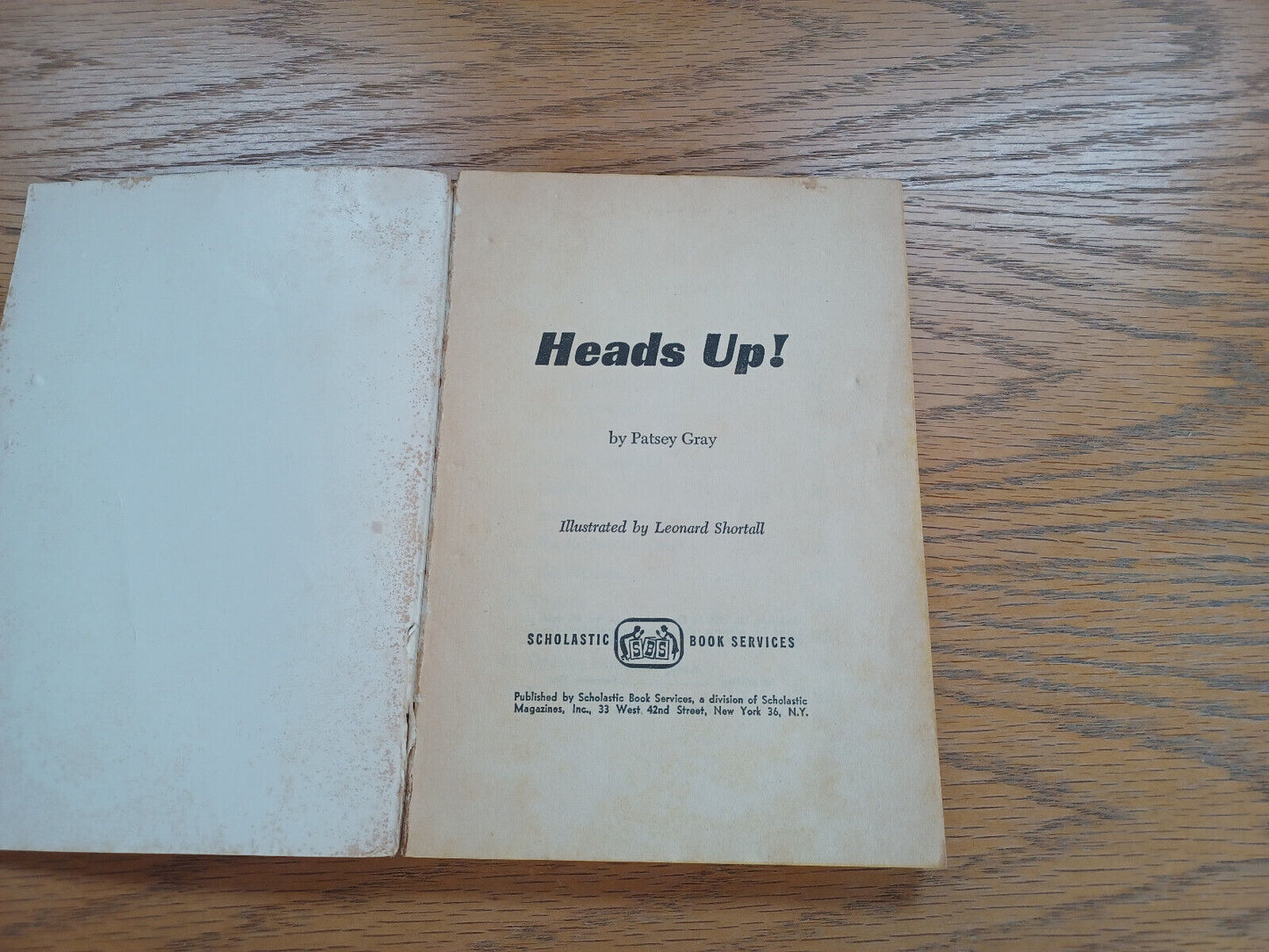 Heads up Patsey Gray 1961 Paperback Scholastic