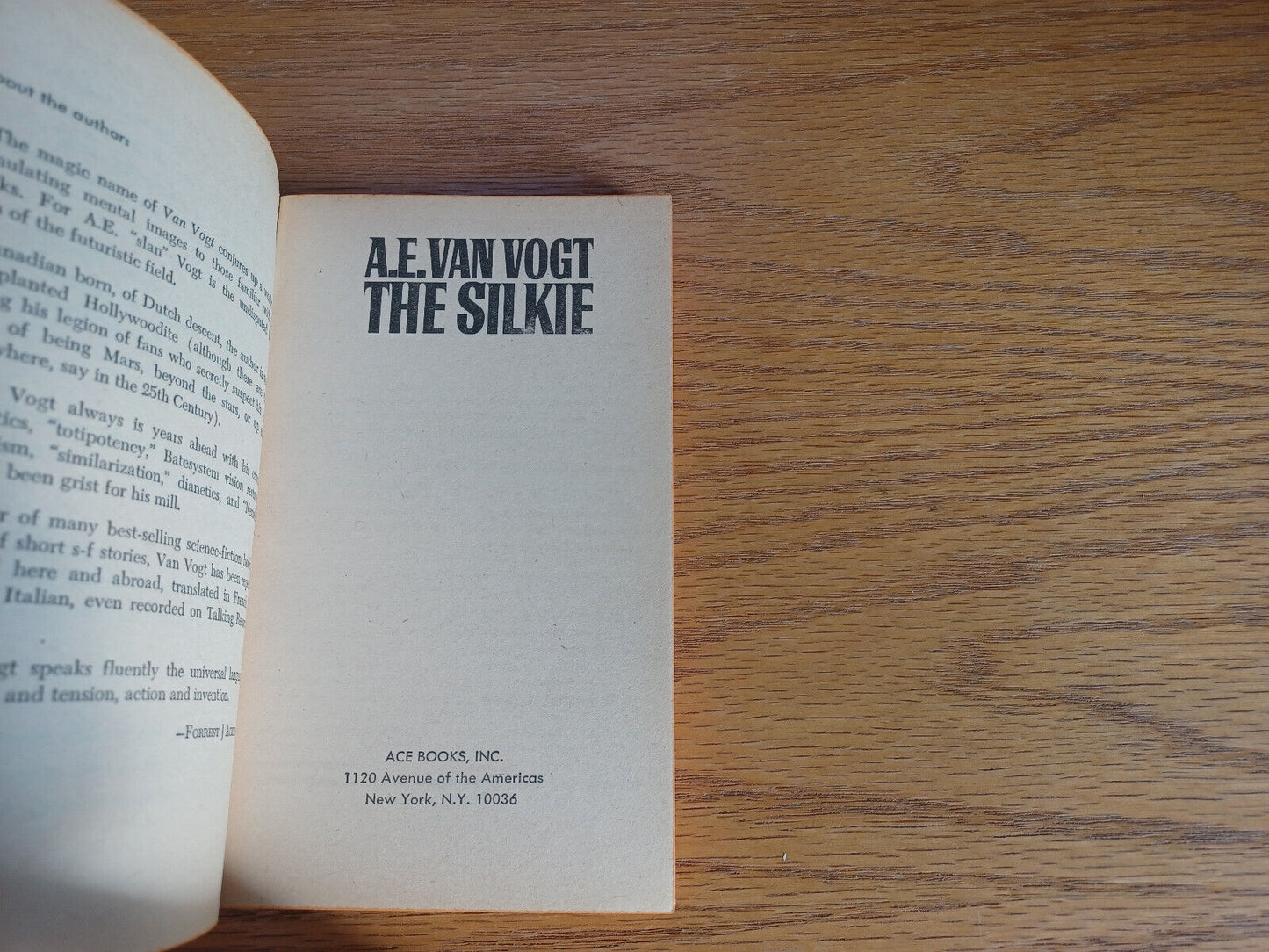 The Silkie A E Van Vogt 1969 Paperback Ace Books