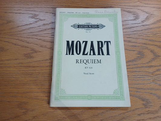 Wolfgang Amadeus Mozart Requiem F Brissler for Satb Soli Chorus and Orchestra Kv