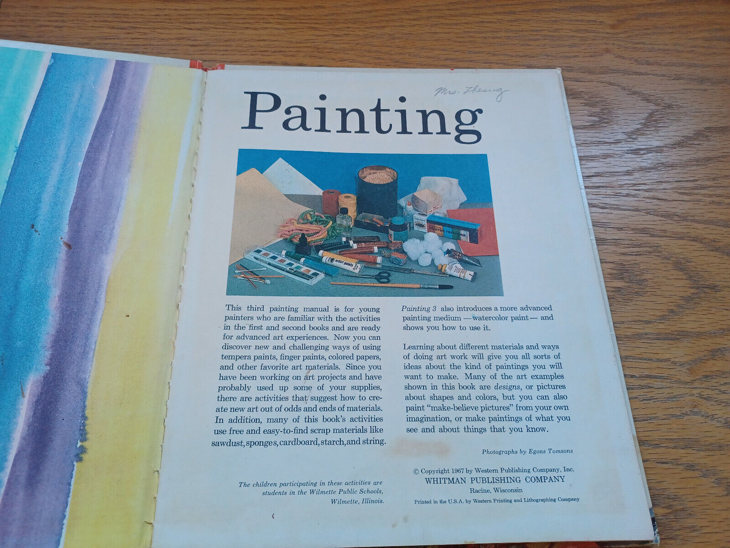 Whitman Creative Art Book Three Painting 1967