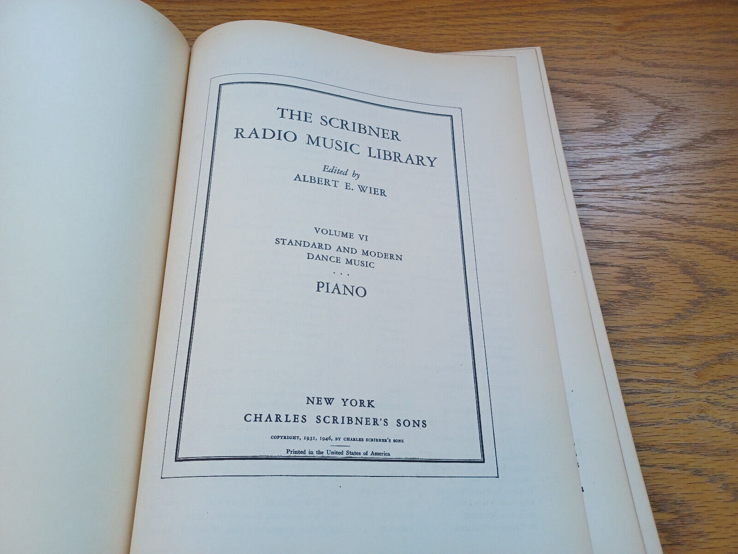 The Scribner Radio Music Library Volume Six By Albert Wier 1946