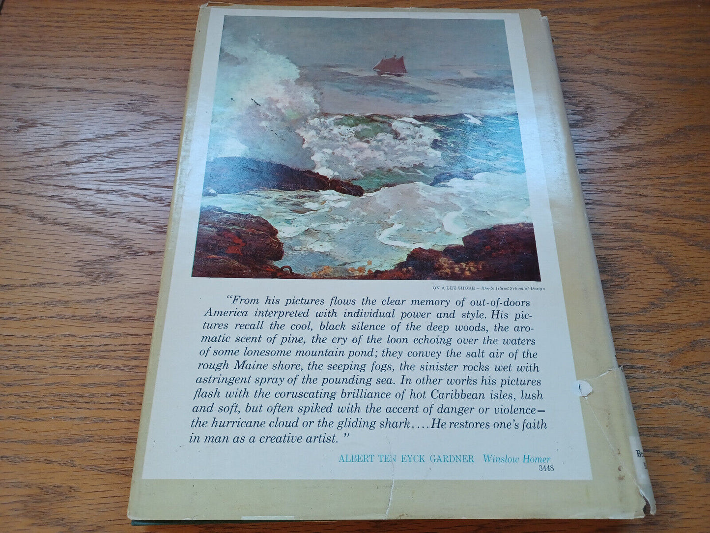 Winslow Homer By Albert Gardner 1961 Dust Jacket