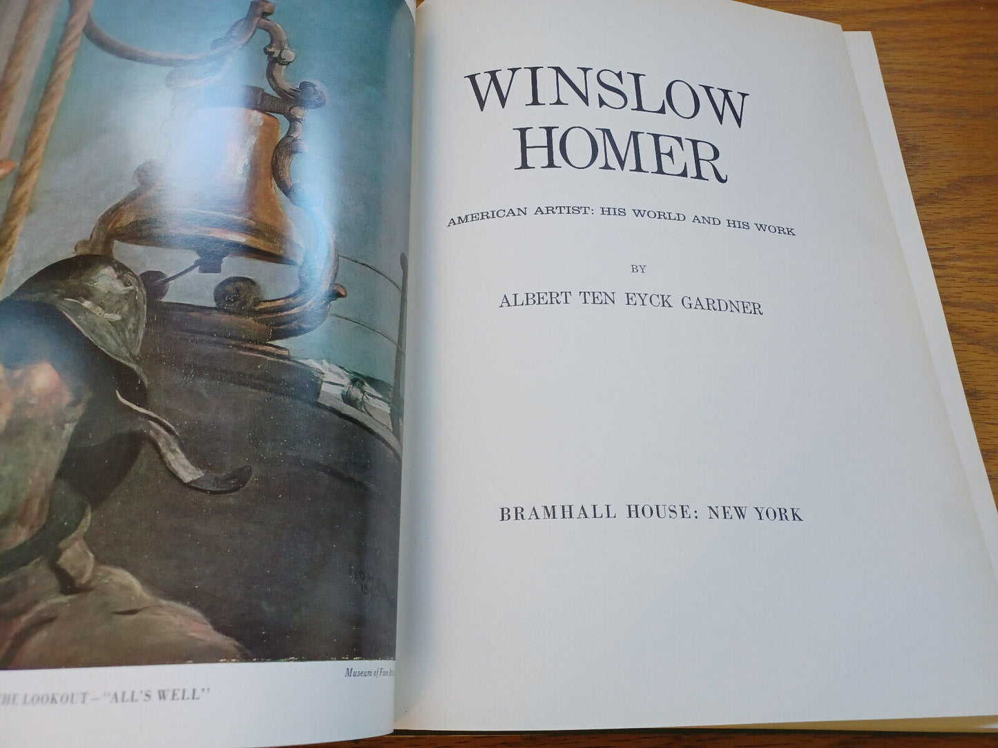 Winslow Homer By Albert Gardner 1961 Dust Jacket