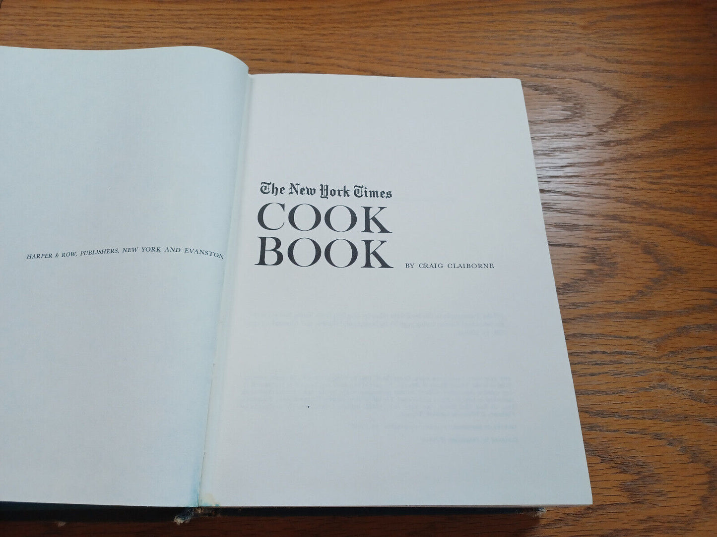 The New York Times Cook Book By Craig Claiborne 1961