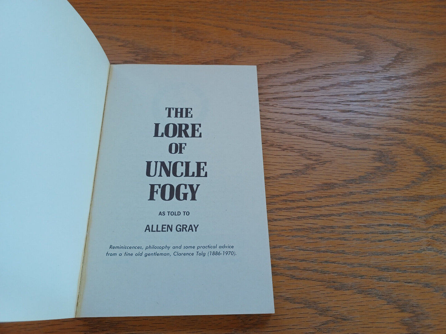 The Lore Of Uncle Fogy As Told To Allen Gray 1973