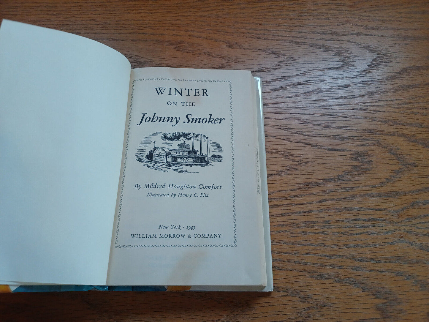 Winter On The Johnny Smoker By Mildred Comfort 1952 Dust Jacket