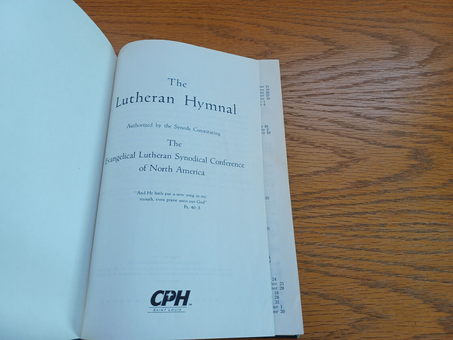 The Lutheran Hymnal Evangelical Lutheran Synodical Conference 1995 C