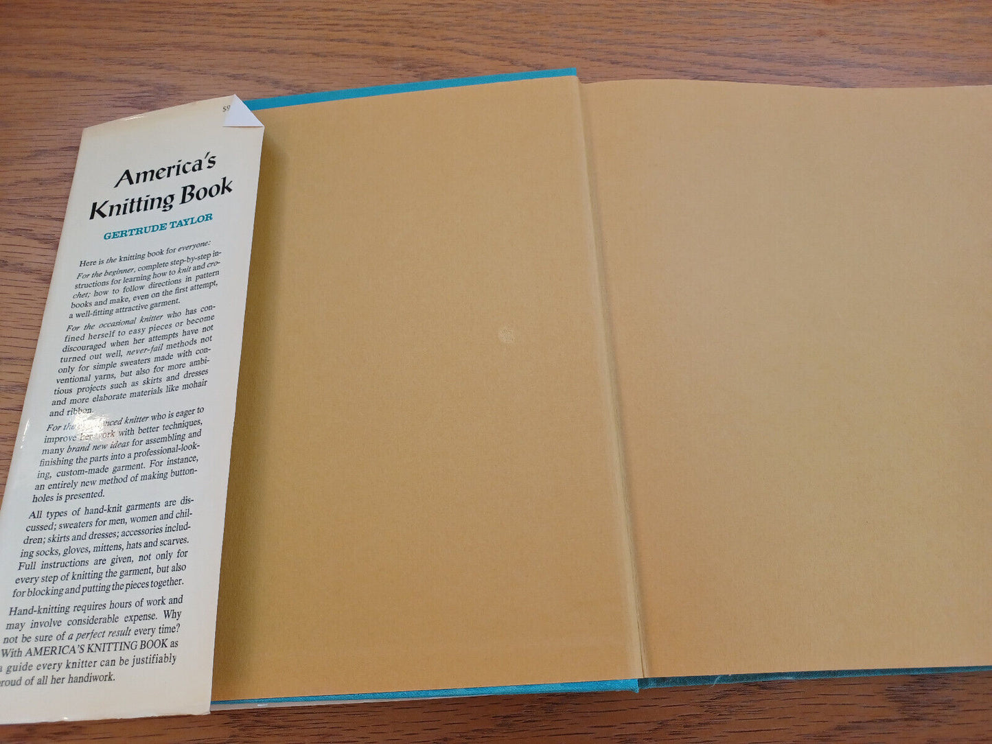 Americas Knitting Book By Gertrude Taylor 1968 Dust Jacket
