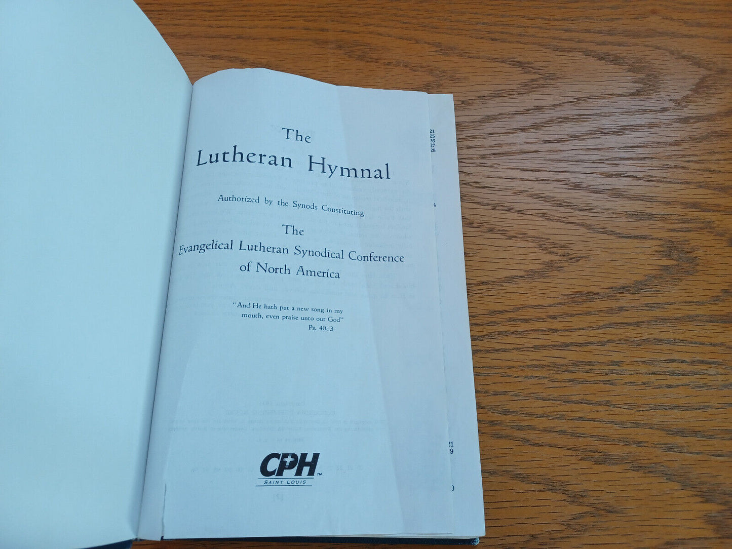 The Lutheran Hymnal Evangelical Lutheran Synodical Conference 1996 A