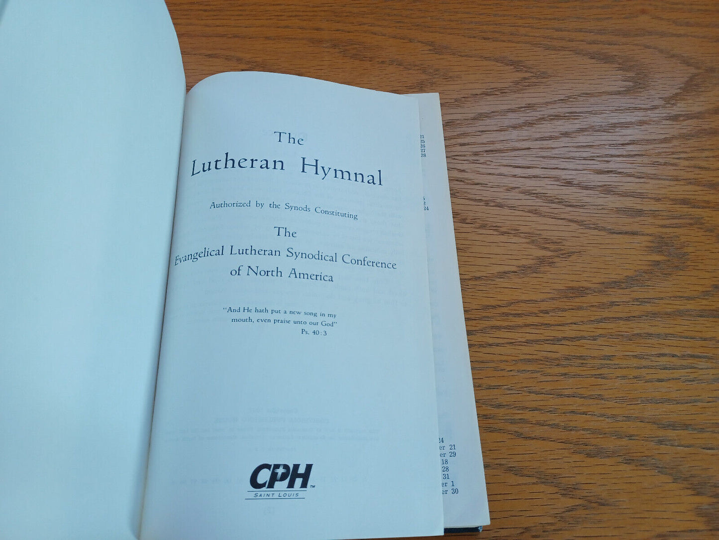 The Lutheran Hymnal Evangelical Lutheran Synodical Conference 1995 J