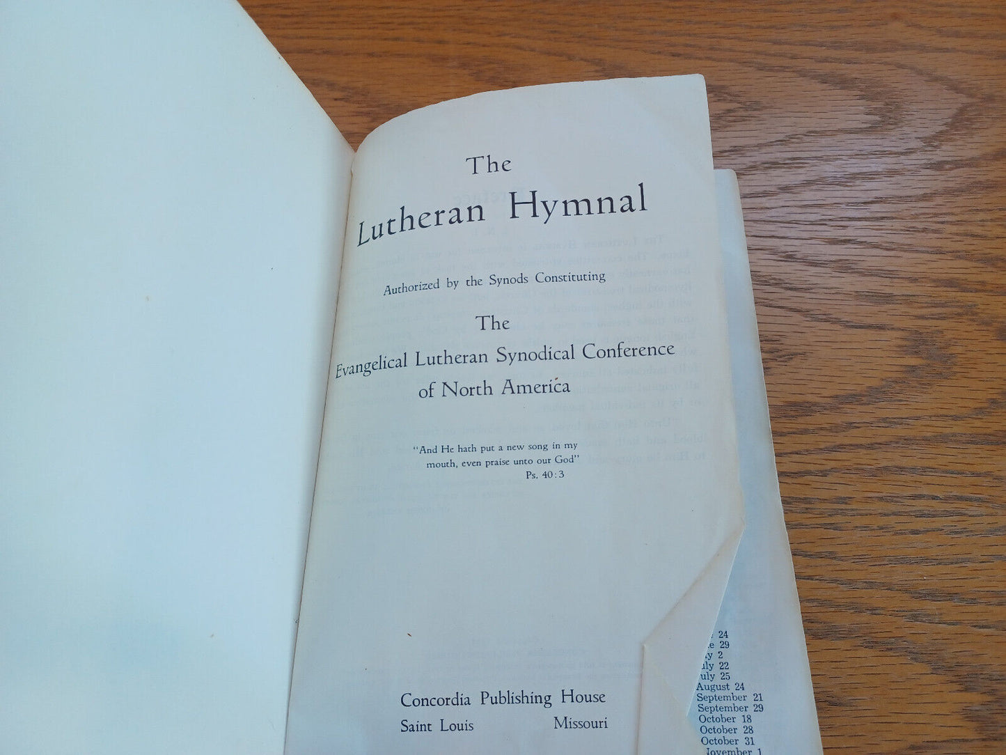 The Lutheran Hymnal Evangelical Lutheran Synodical Conference 1941 A