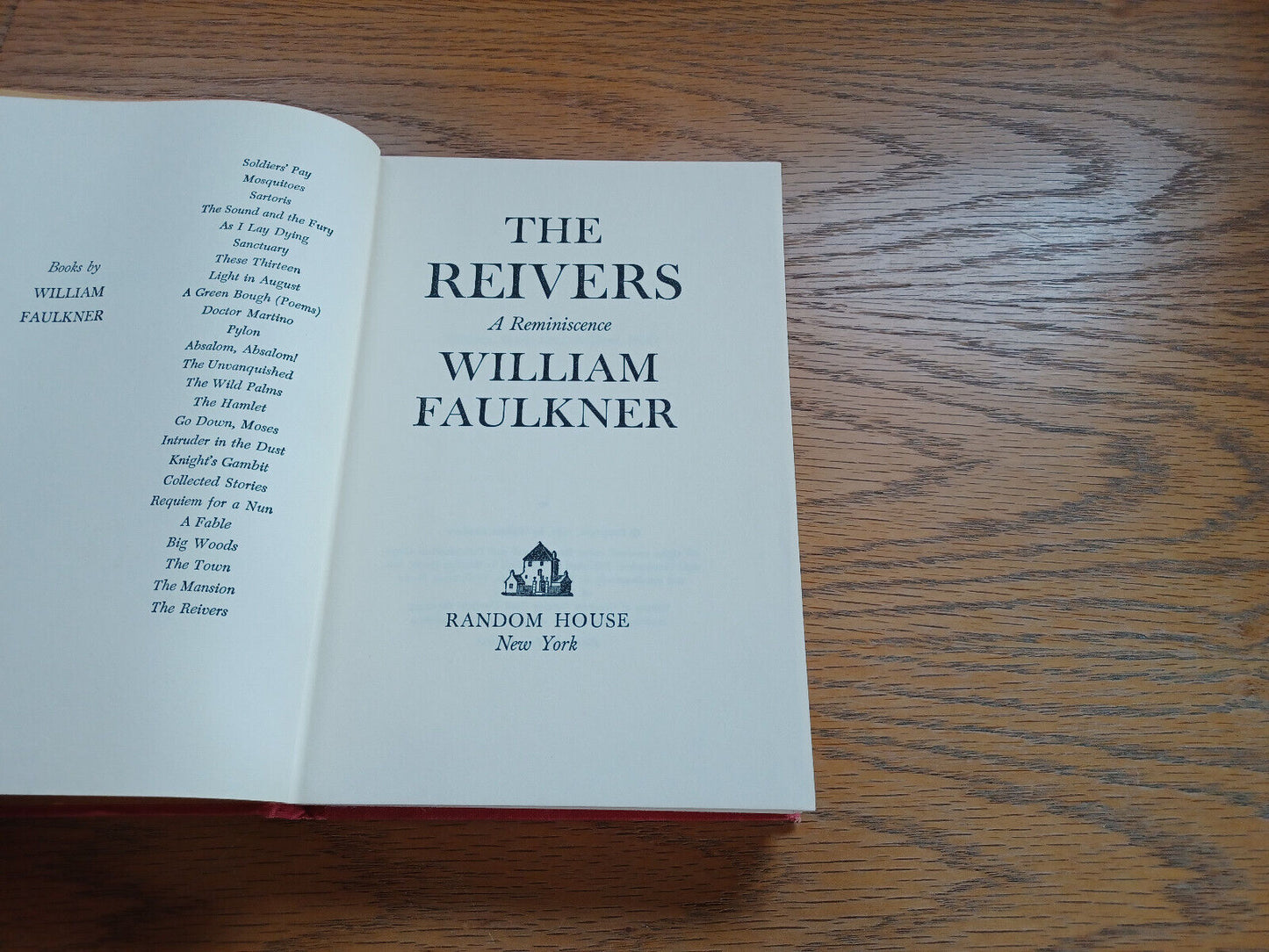 The Reivers A Reminiscence Of William Faulkner 1962