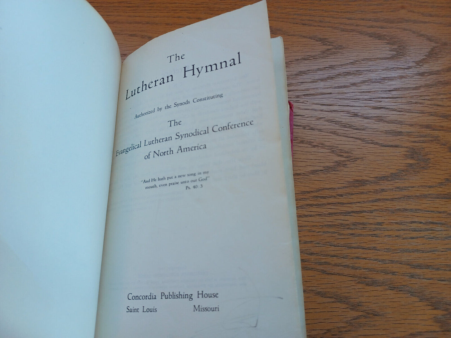 The Lutheran Hymnal Evangelical Lutheran Synodical Conference 1941 F