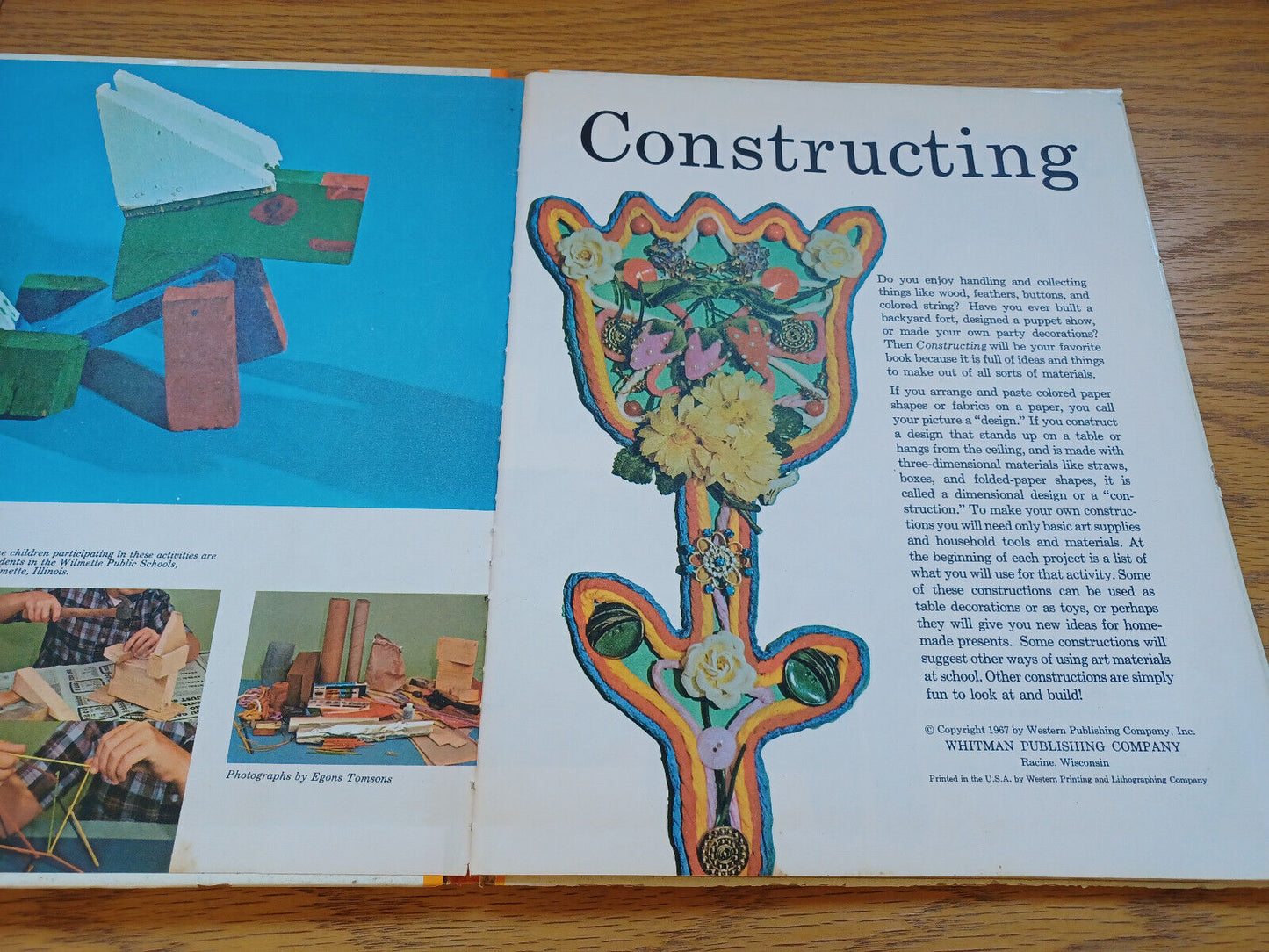 Whitman Creative Art Book One Constructing 1967