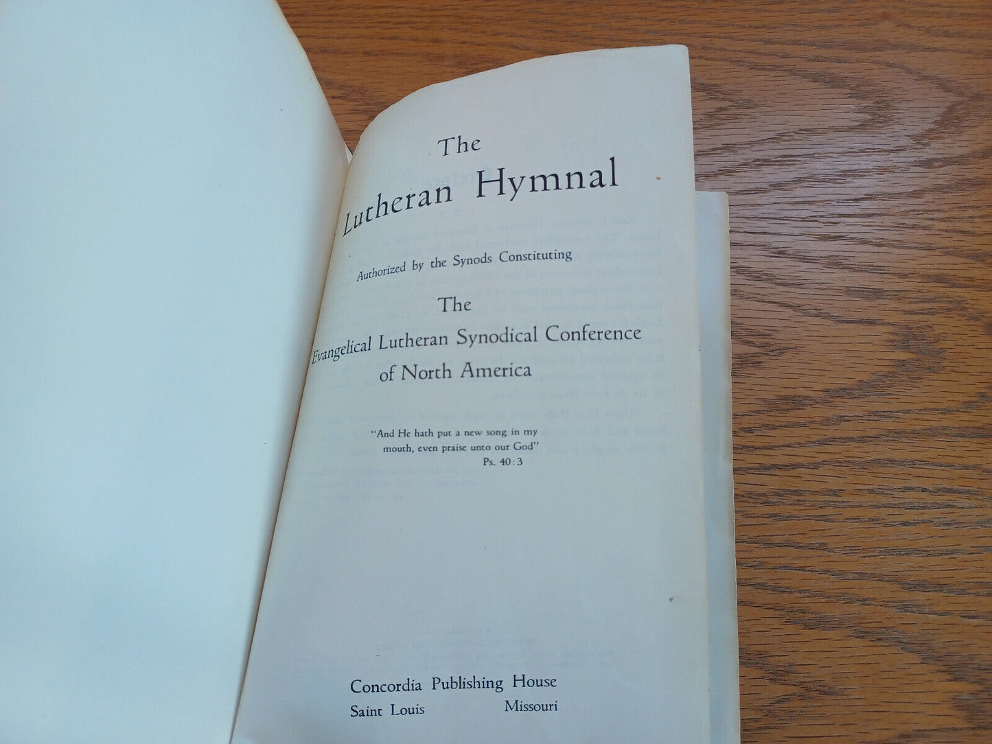 The Lutheran Hymnal Evangelical Lutheran Synodical Conference 1941 C