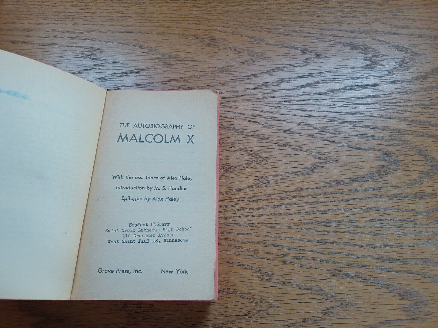 The Autobiography Of Malclom X 1966 Paperback