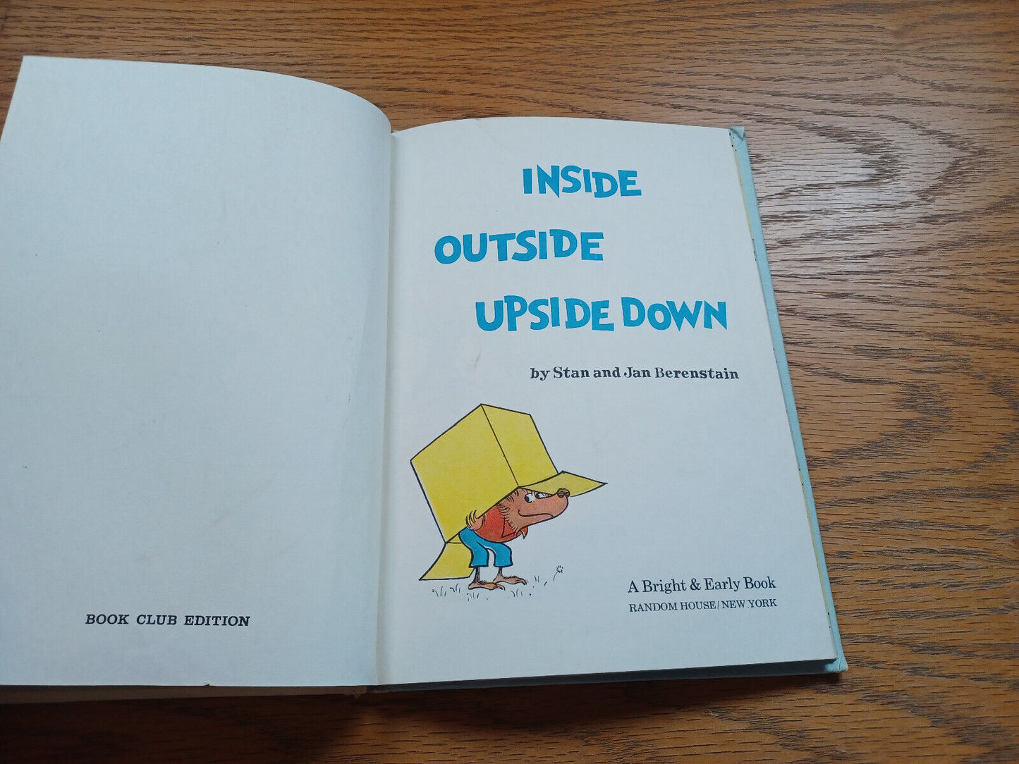 Inside Outside Upside Down By Stan Berenstain 1968