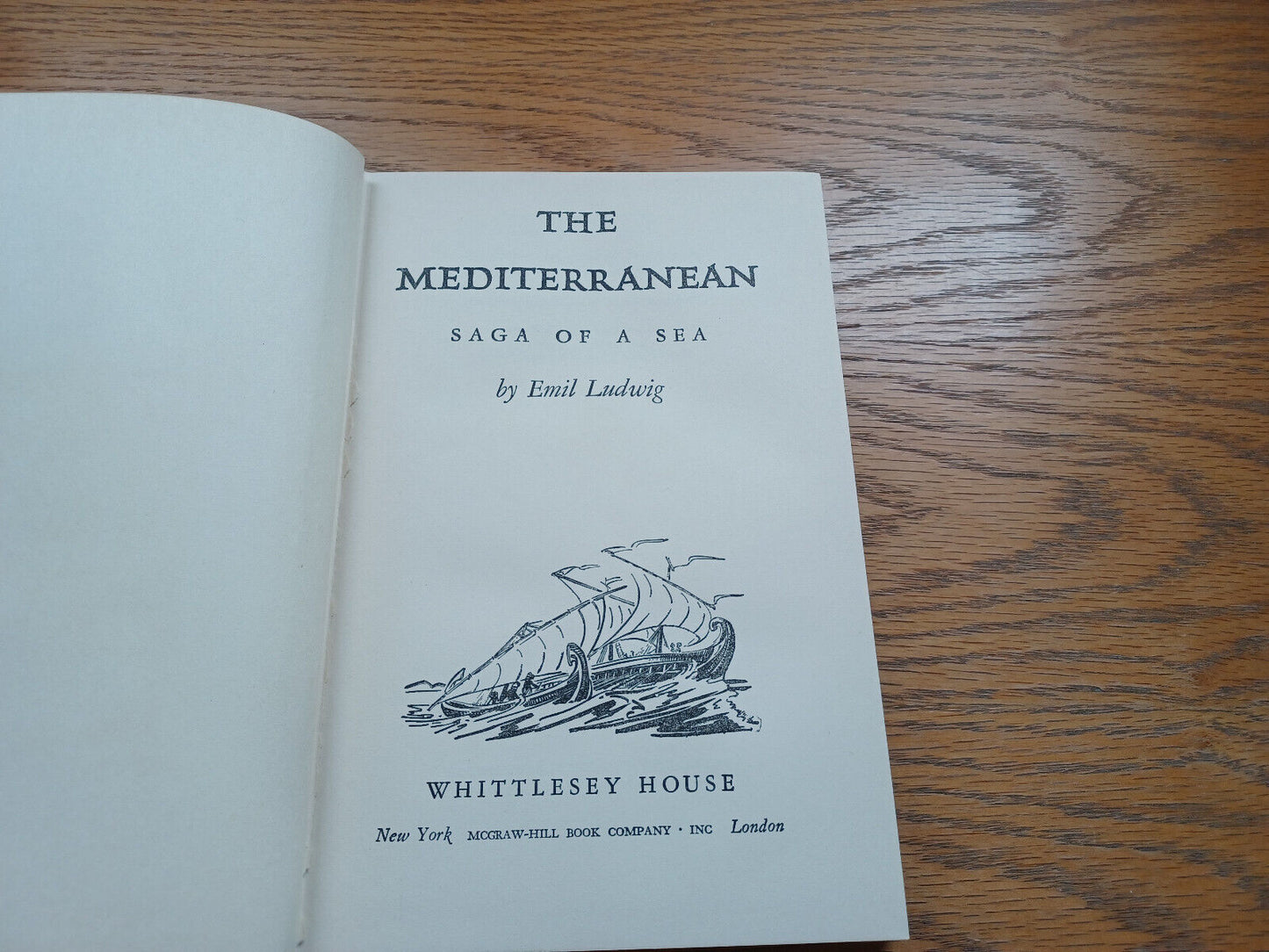 The Mediterranean Saga Of The Sea By Emil Ludwig 1942 Dust Jacket