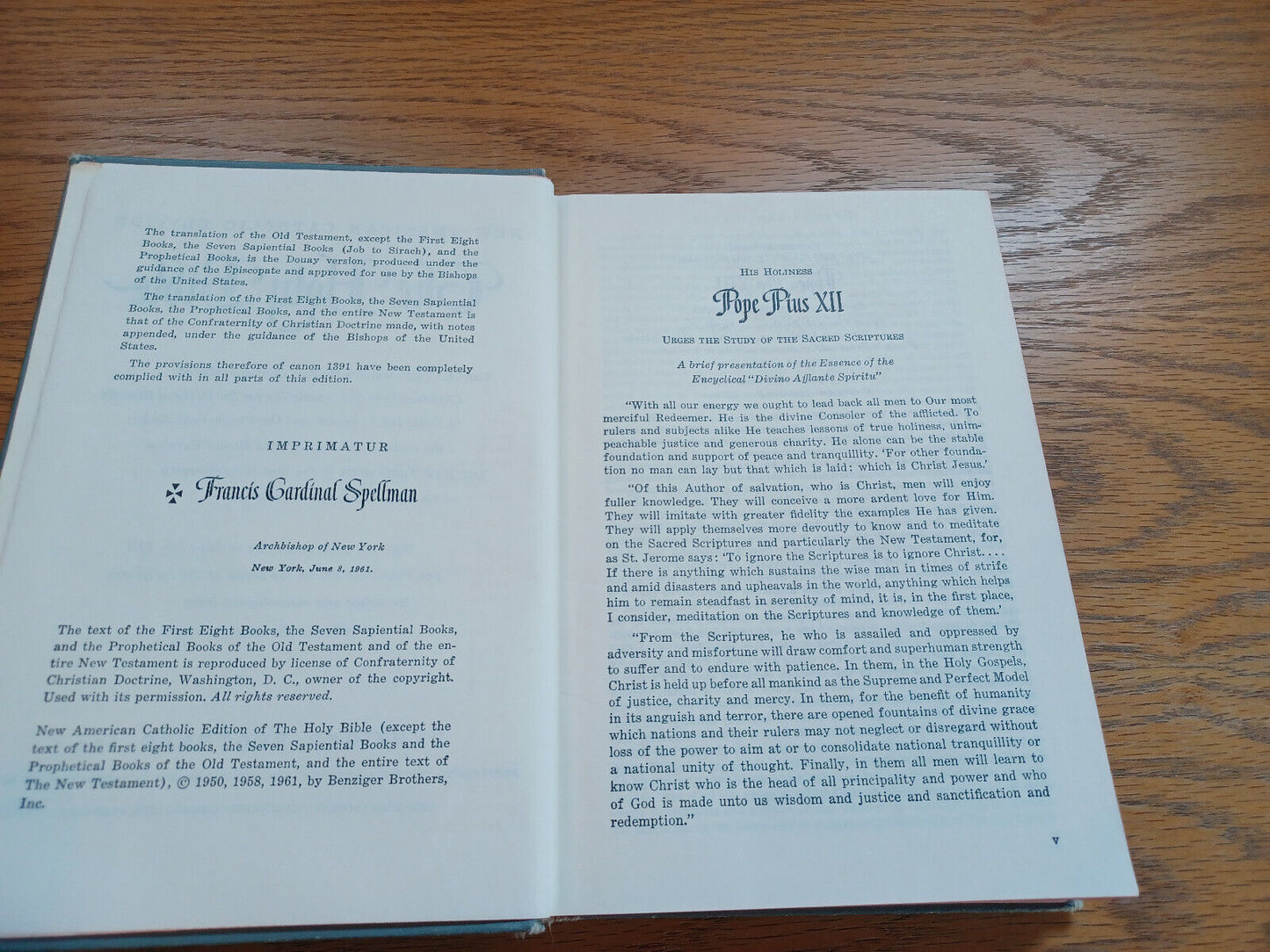 The Holy Bible Confraternity Version New American Catholic Edition 1961