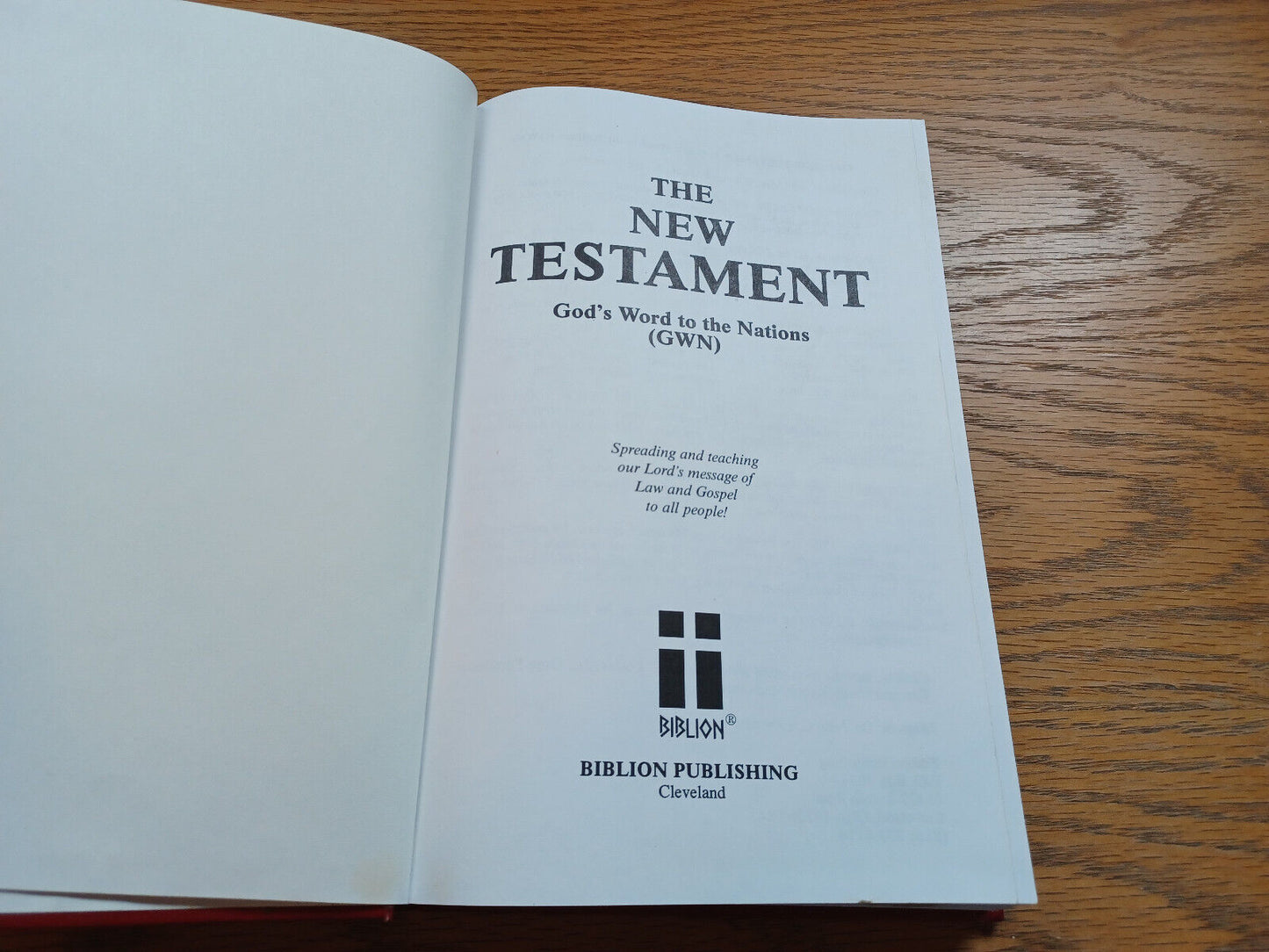 The New Testament Gods Word To The Nations 1988