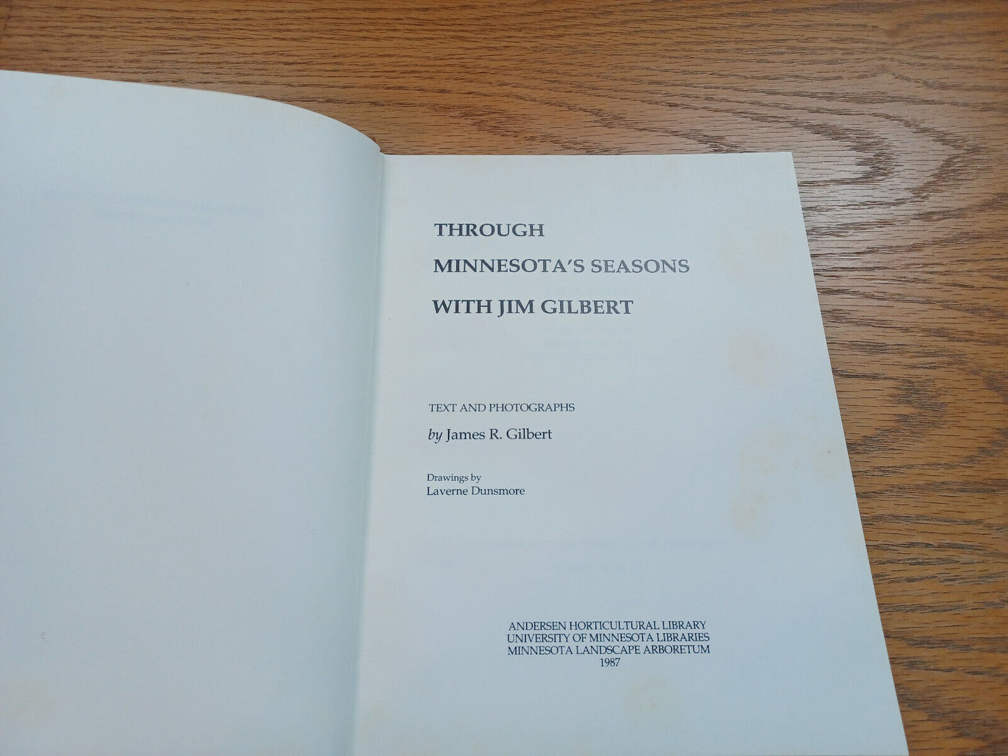 Through Minnesota'S Seasons With Jim Gilbert 1987 Dust Jacket