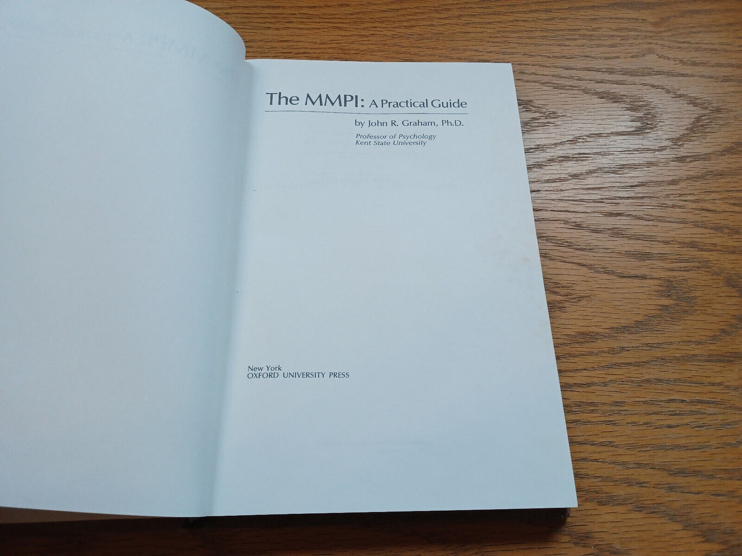 The Mmpi A Practical Guide By John Graham 1977